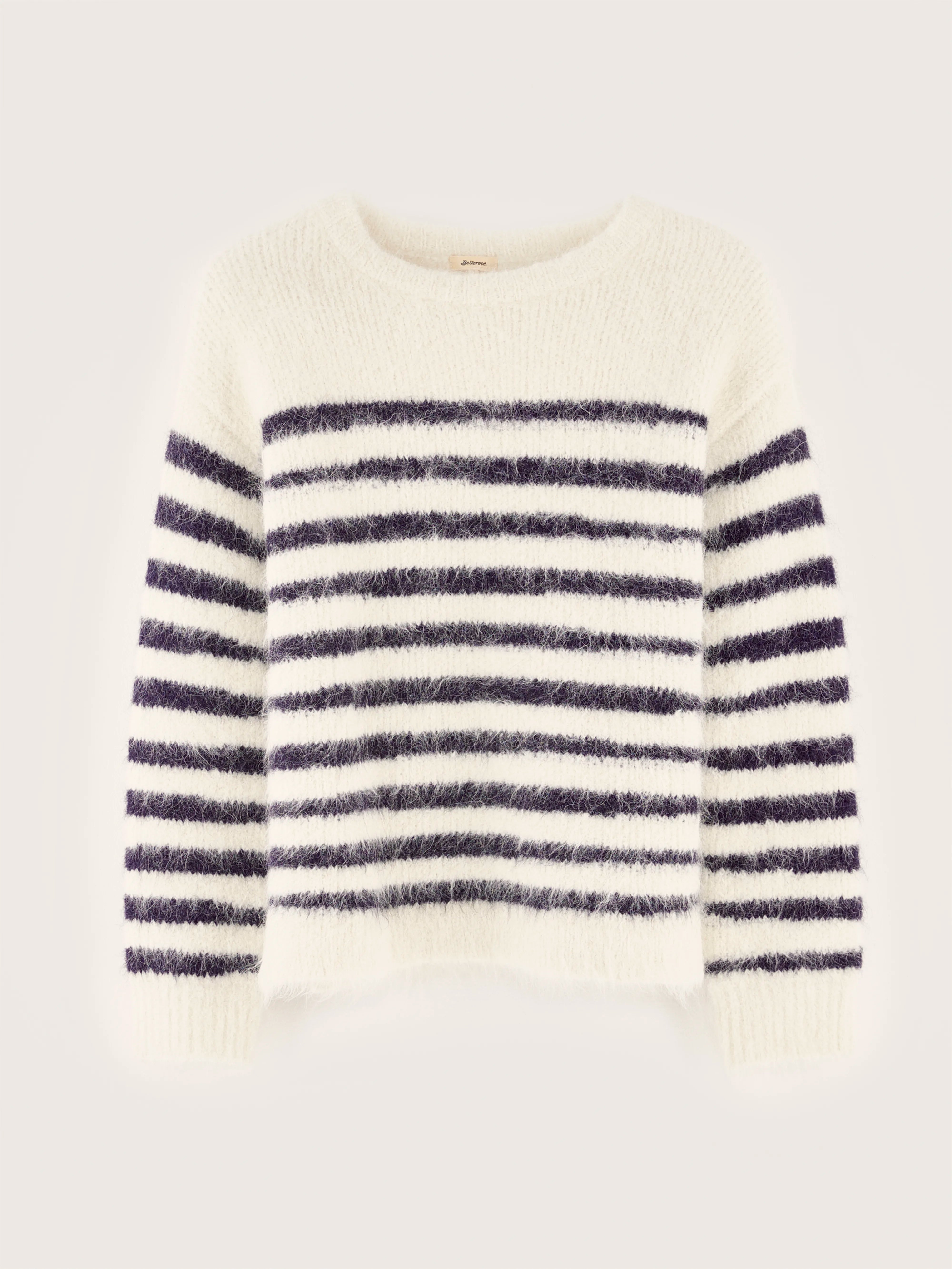 Pull col rond Decat (242 / W / STRIPE B)