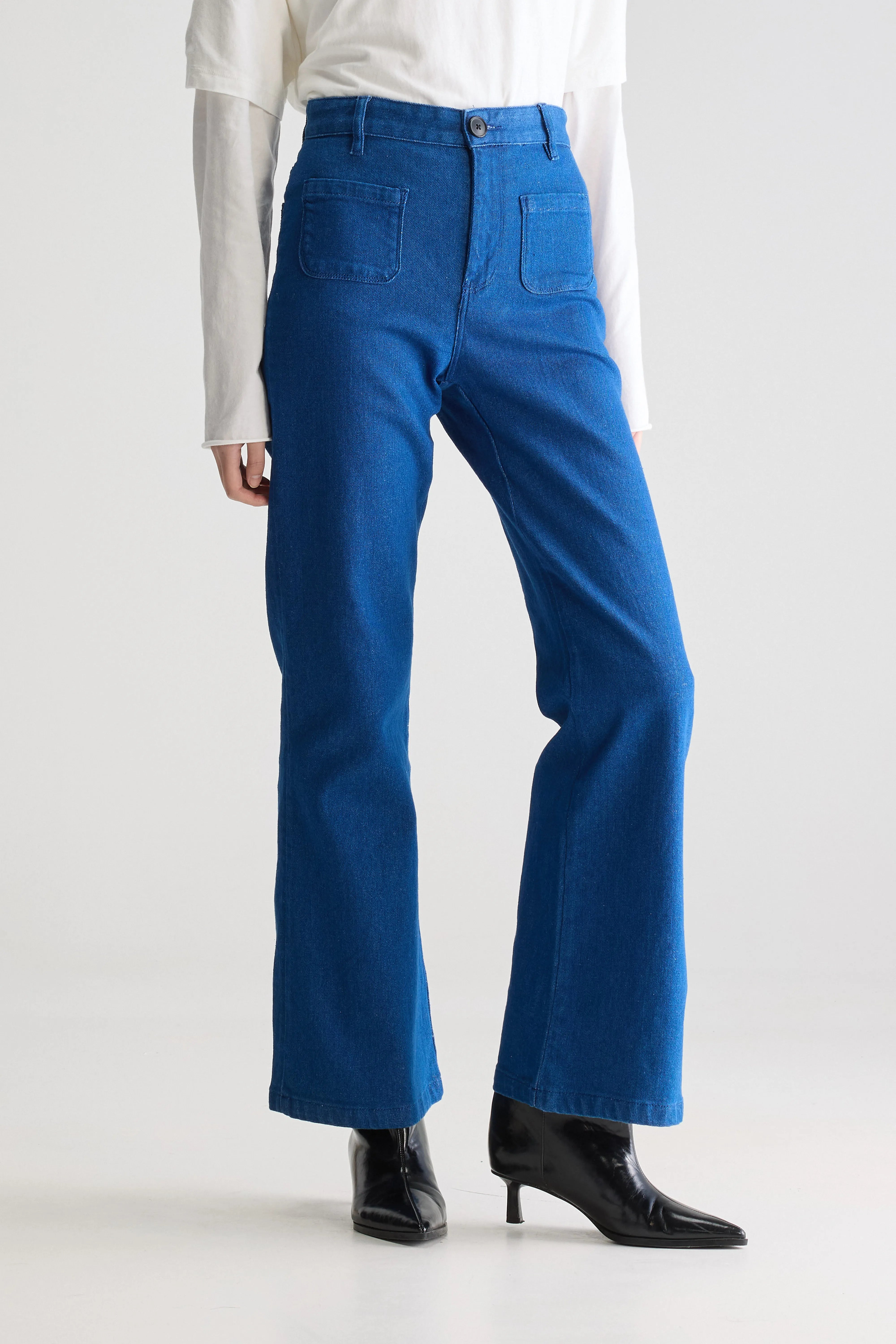 Park flared washed denim trousers (242 / W / ONE WASH)