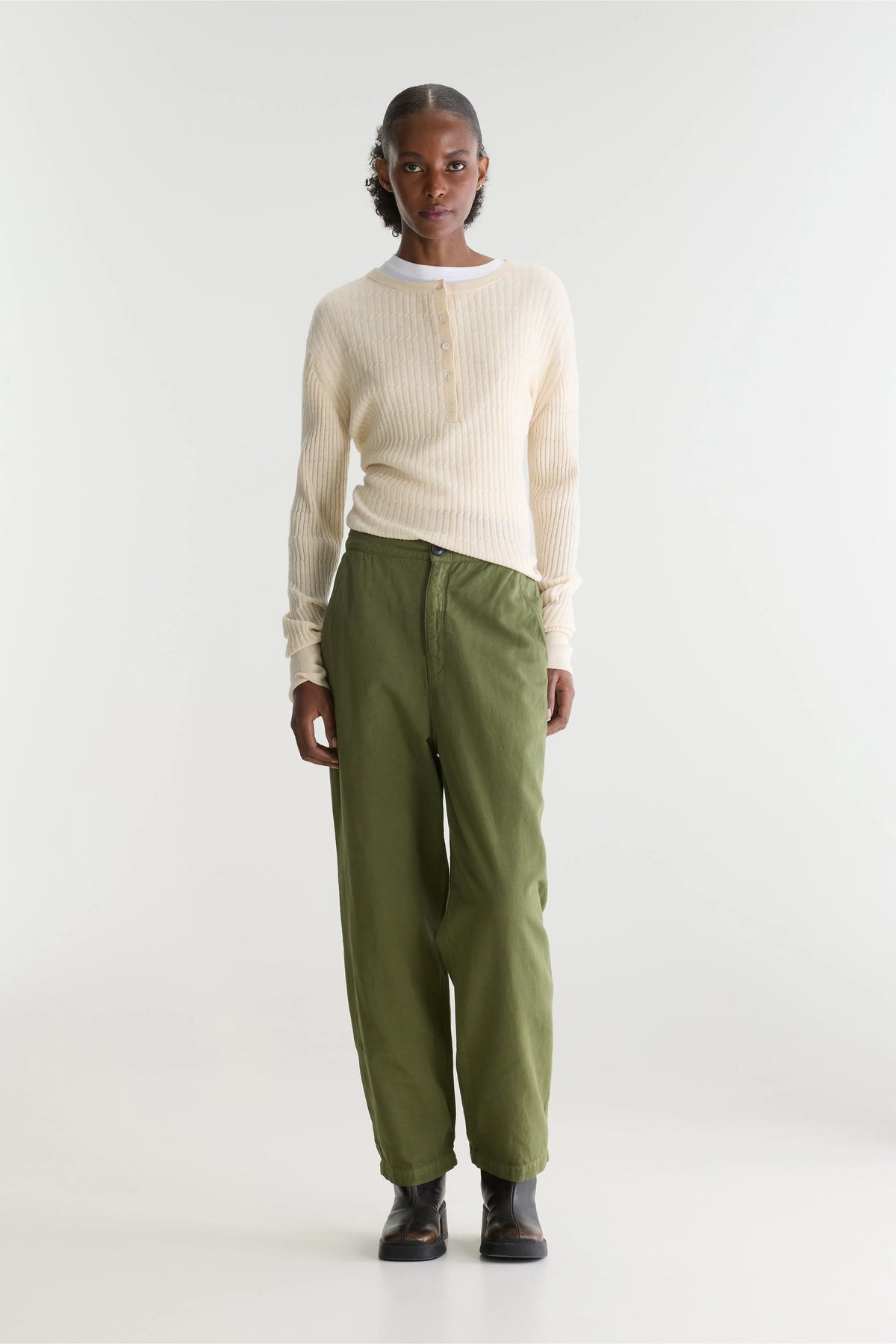 Pasop Relaxte Broek - Army Voor Dames | Bellerose