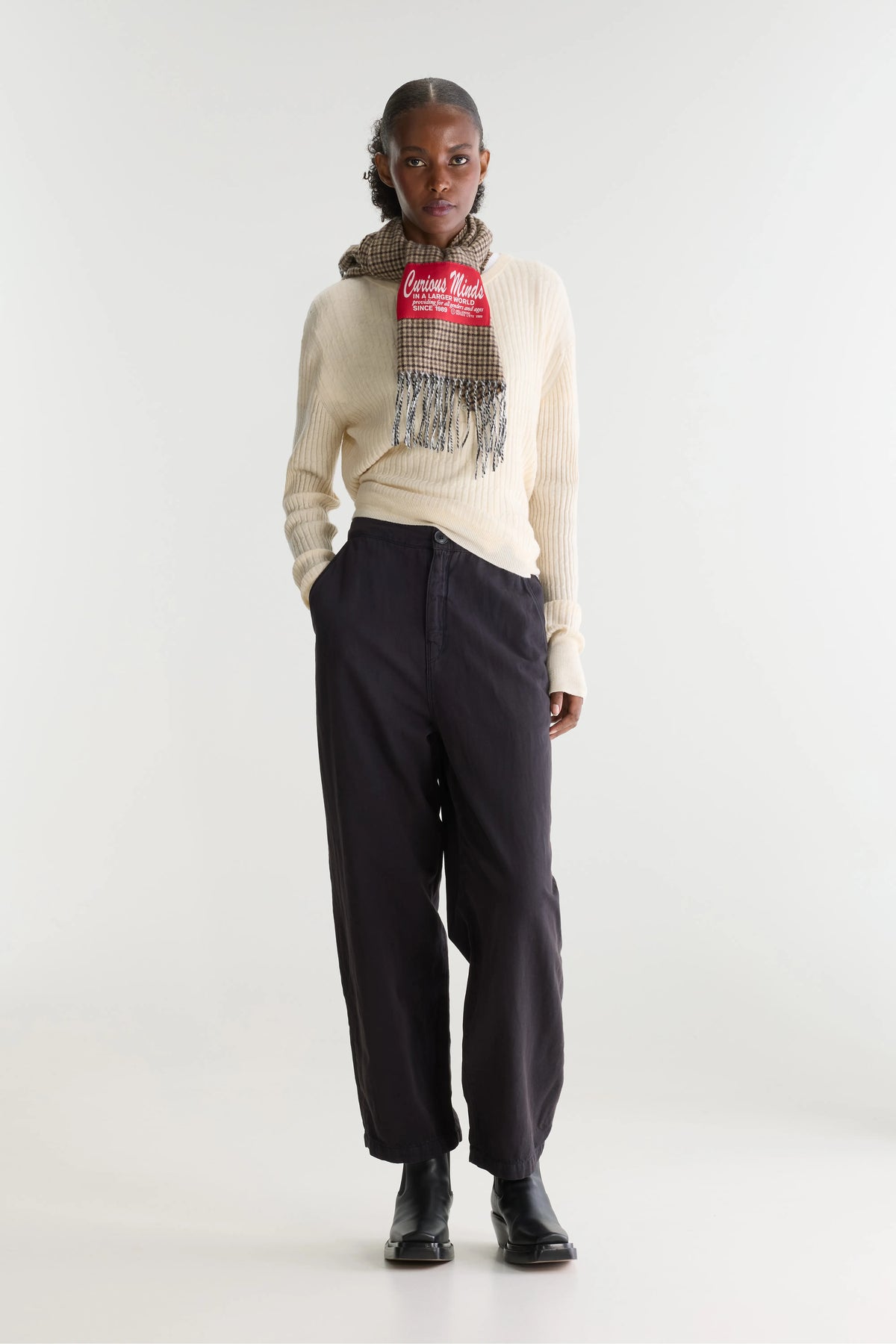 Pasop Relaxed Trousers - Off black For Women | Bellerose