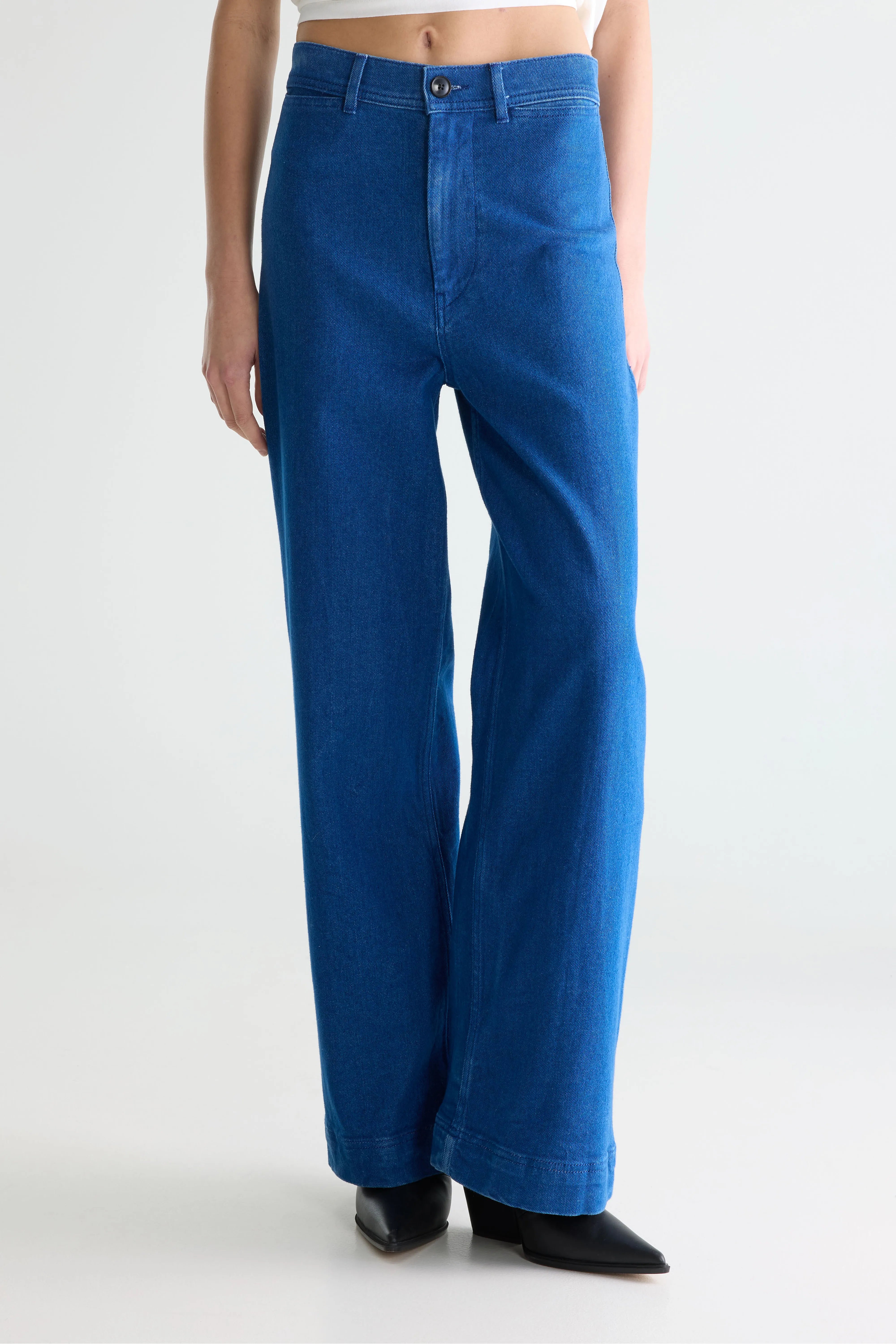 Jean large en coton bleu Lottie (252 / W / ONE WASH)