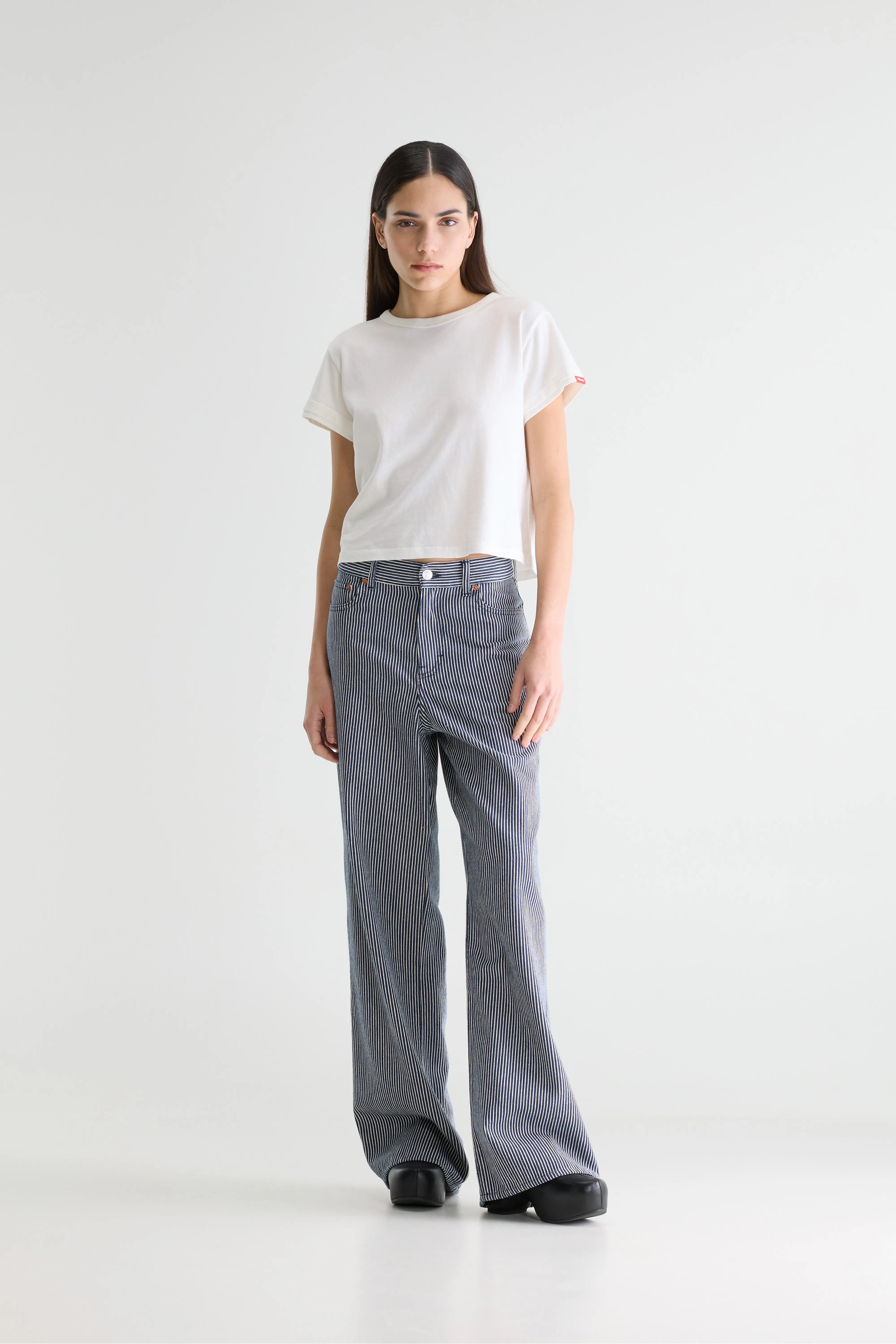 Jean large rayé - Denim N. 64 (252 / W / LT STONE WASH)