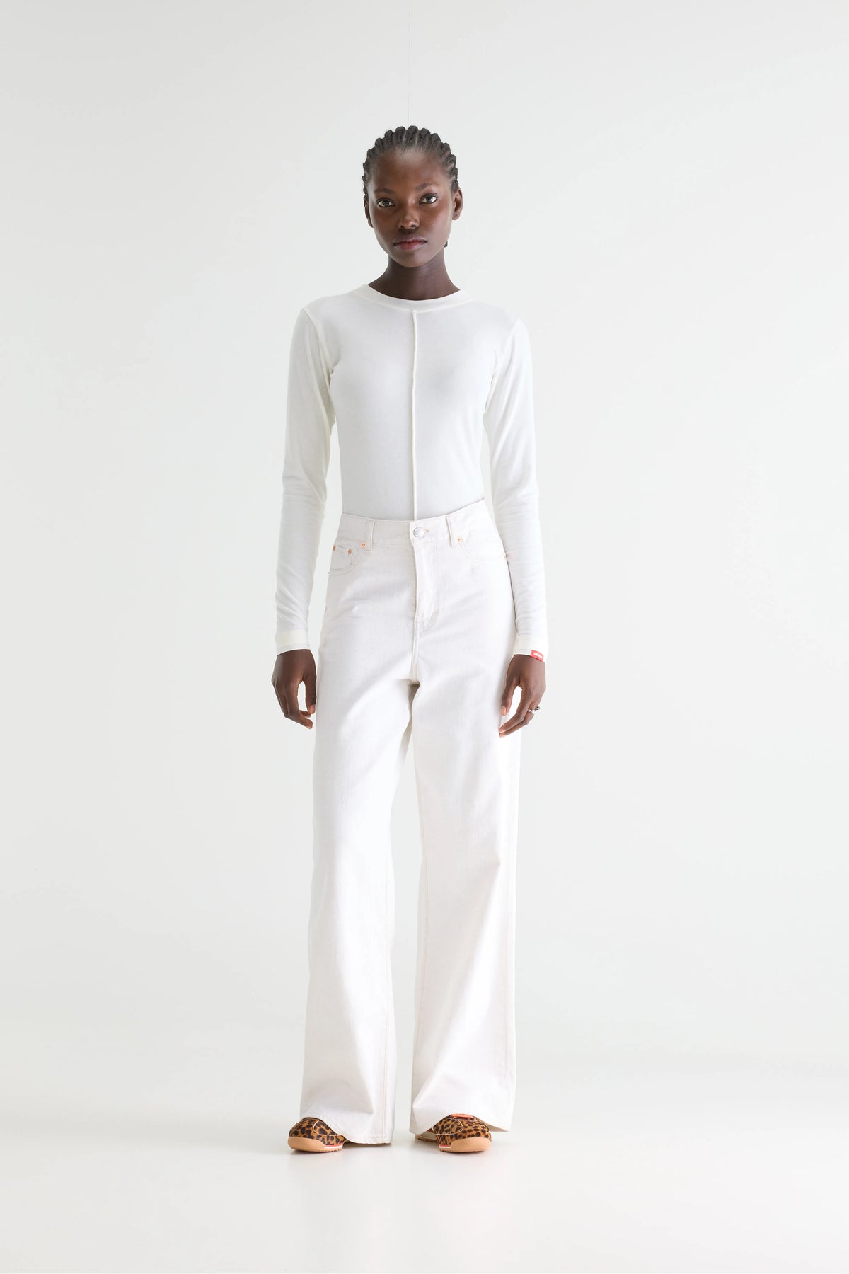 Denim N. 64 - Wide White Jeans - Vintage white For Women | Bellerose