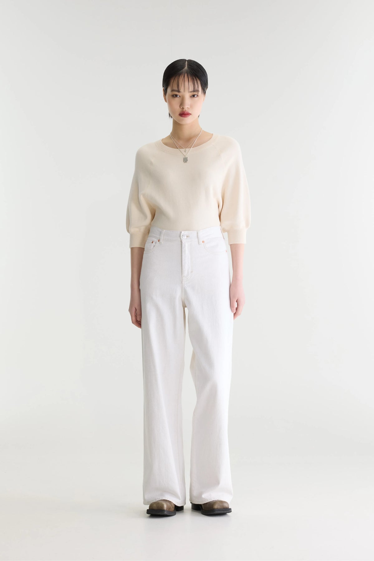 Denim N. 64 - wijde jeans (242 / W / VINTAGE WHITE)