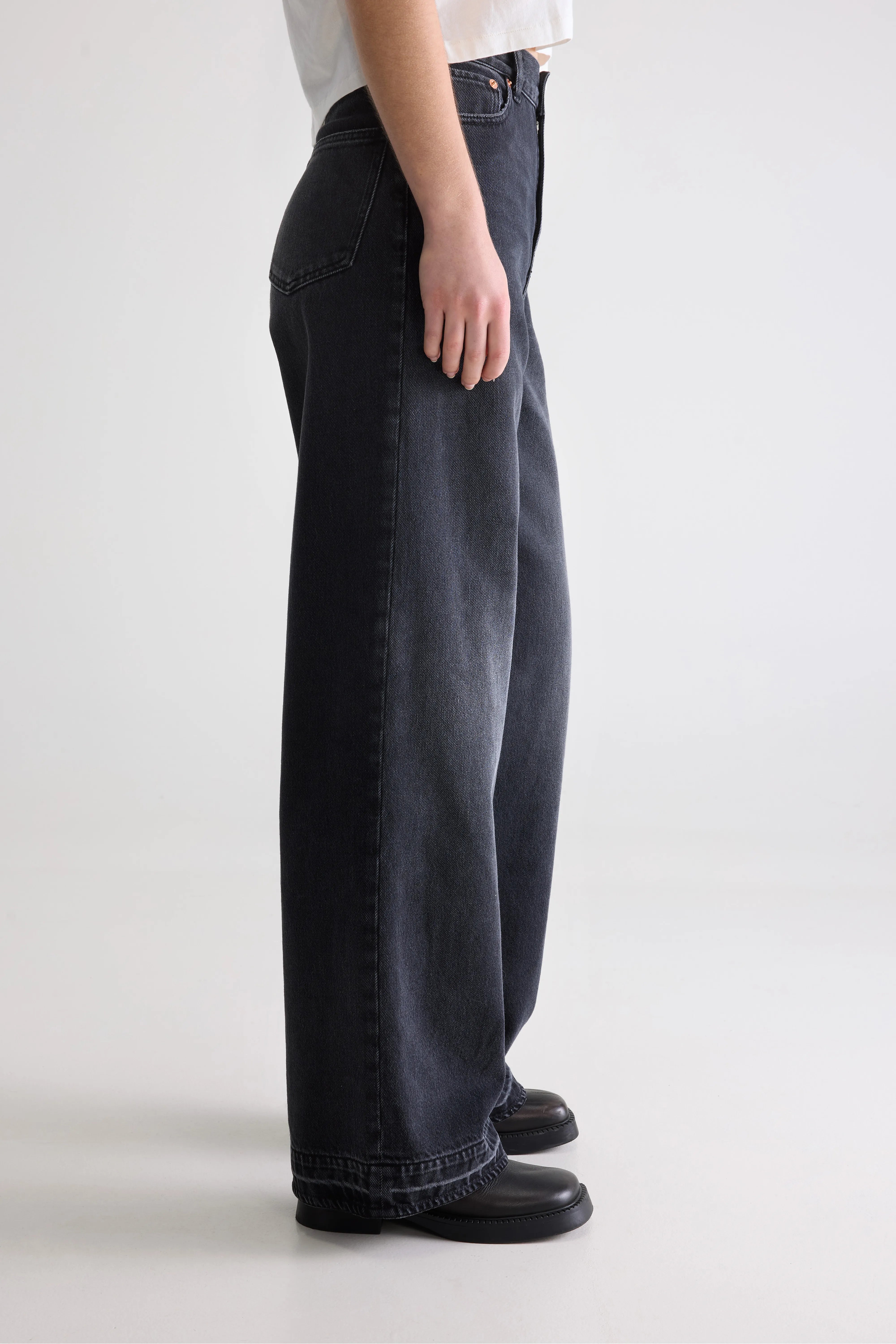 Denim N. 64 - Wide used black jeans (252 / W / USED BLACK)