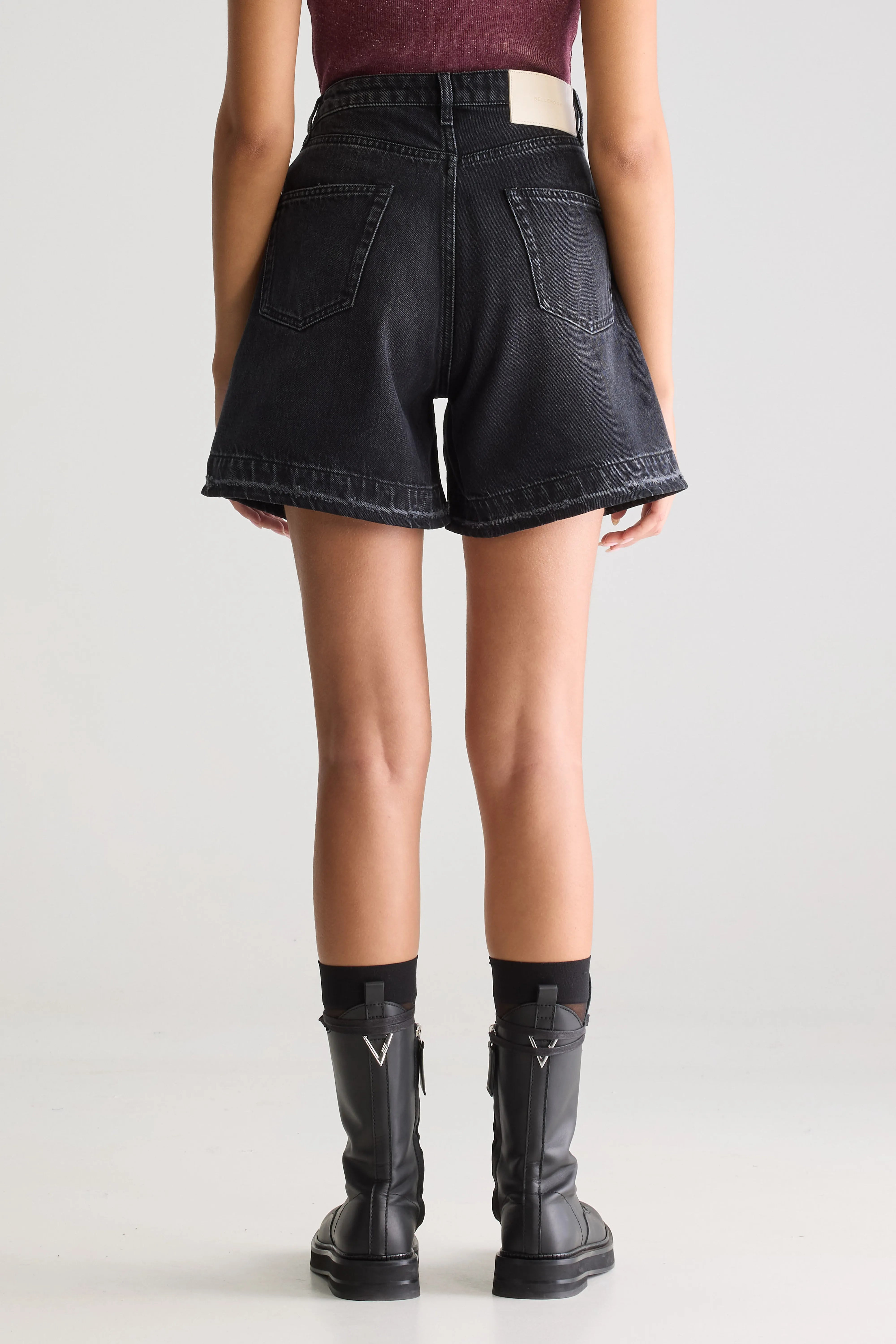Short large en denim Pactol (251 / W / USED BLACK)