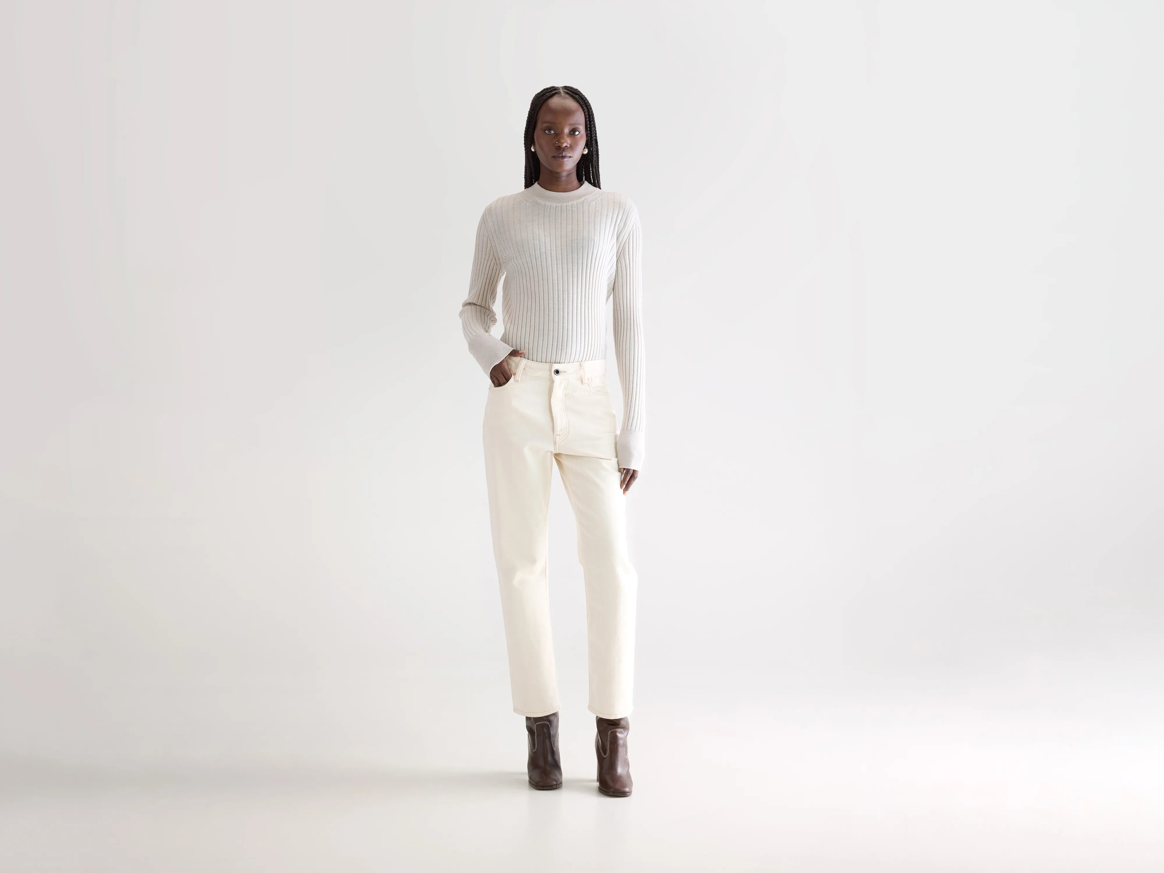 Denim N. 34 - Regular ecru jeans (242 / W / NATURAL)