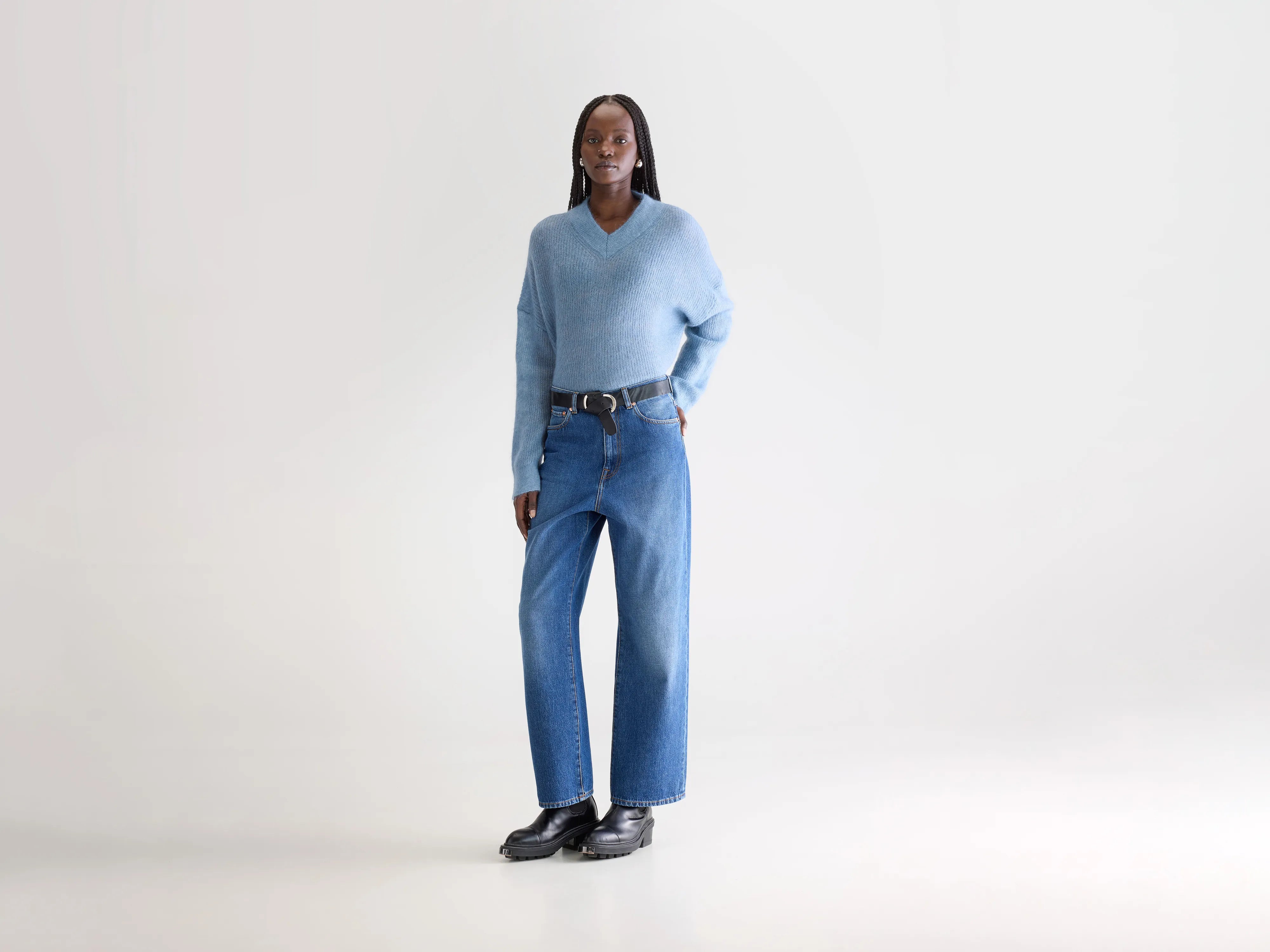 Denim N. 61 - Wide blue jeans (242 / W / STONE WASH)