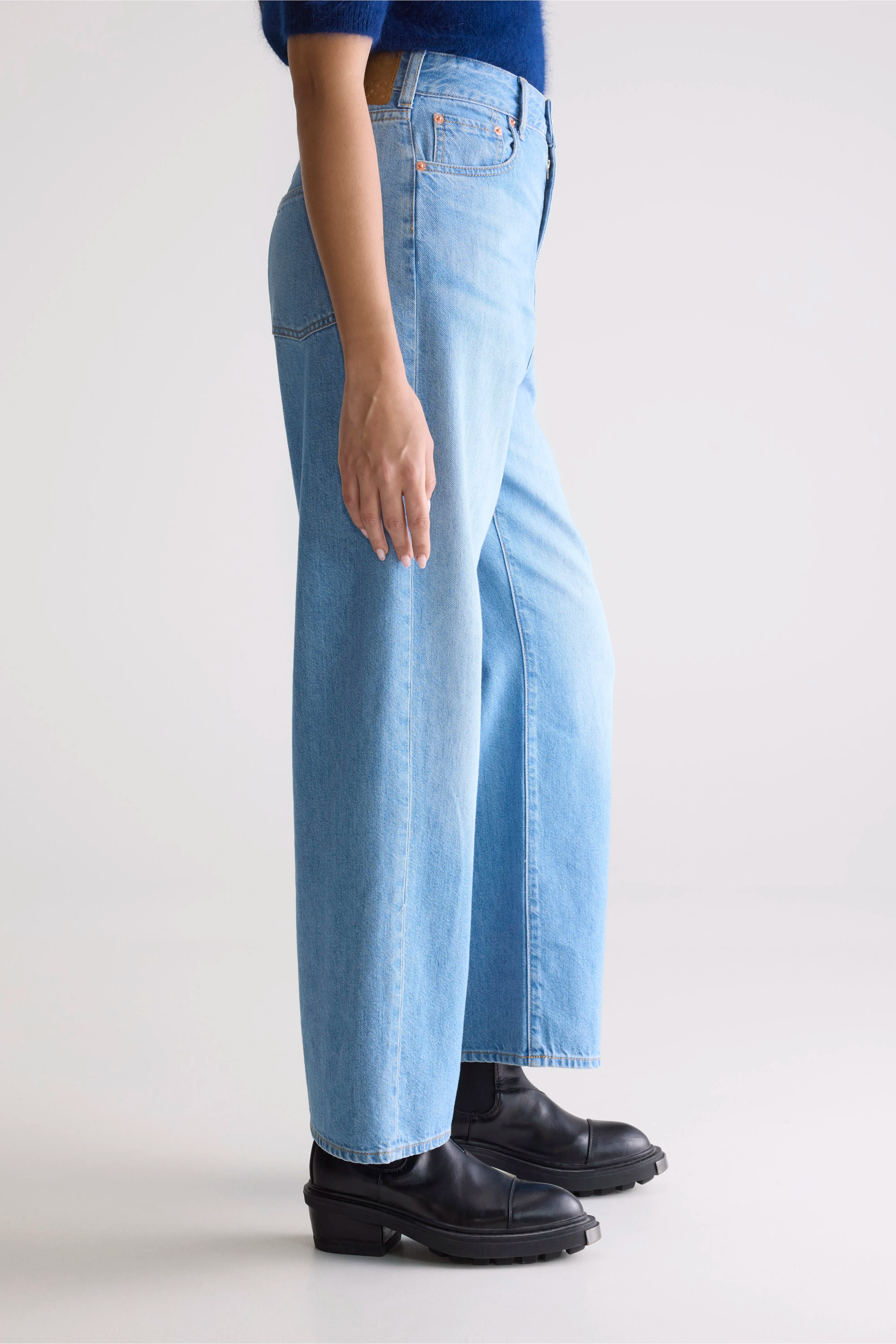 Denim N. 61 - Wijde lichtblauwe jeans (252 / W / VINTAGE LT BLUE)