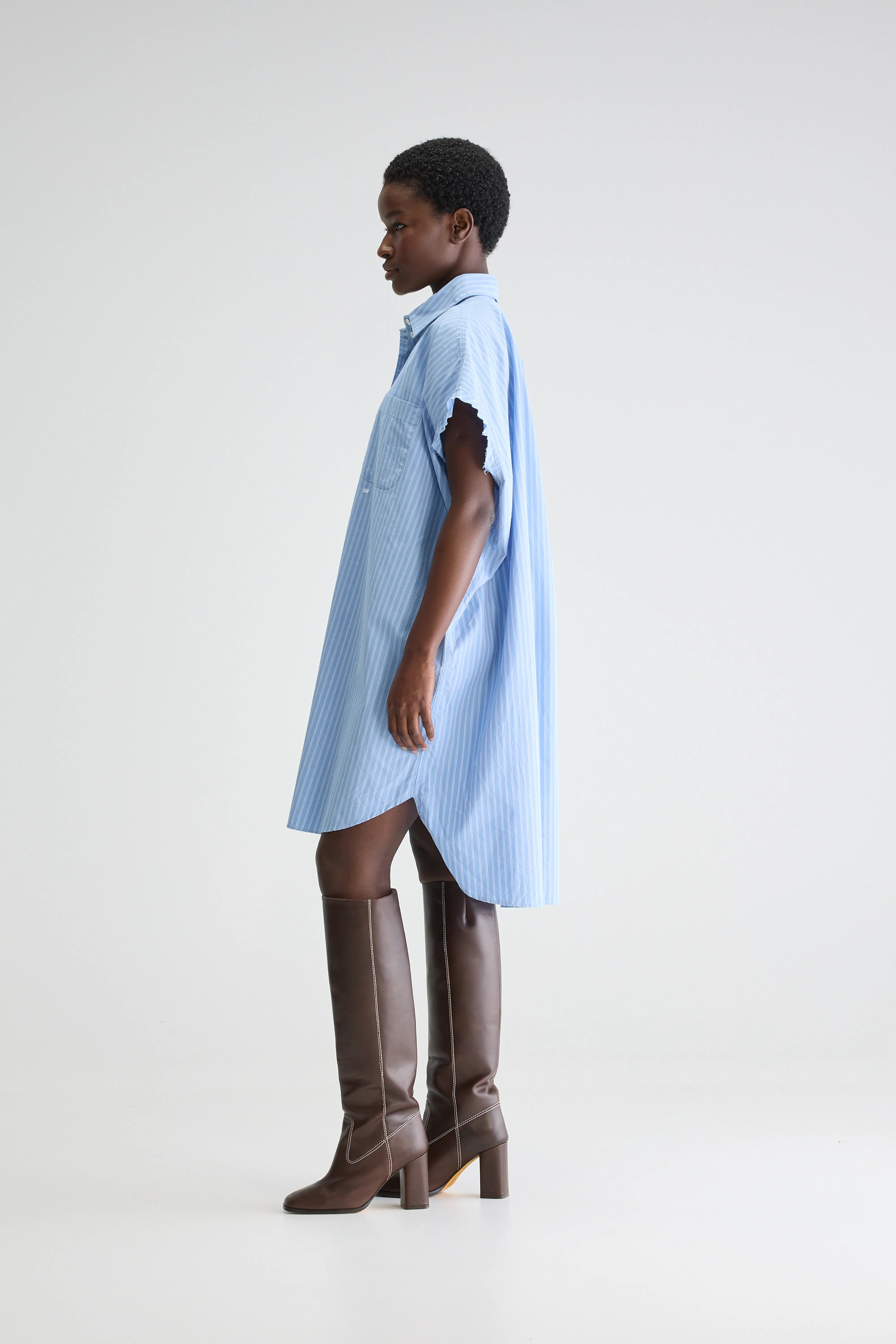 Gianna mouwloze hemdjurk (251 / W / STRIPE N)