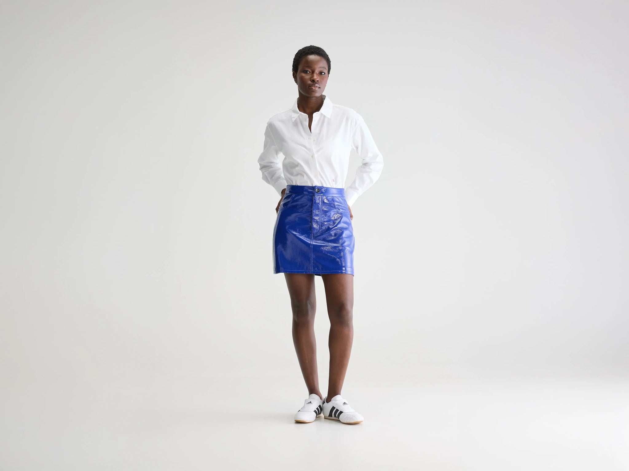 ミニスカート Blue Vinyl A-Line Skirt BW25121720F1920-046_1.webp?v=