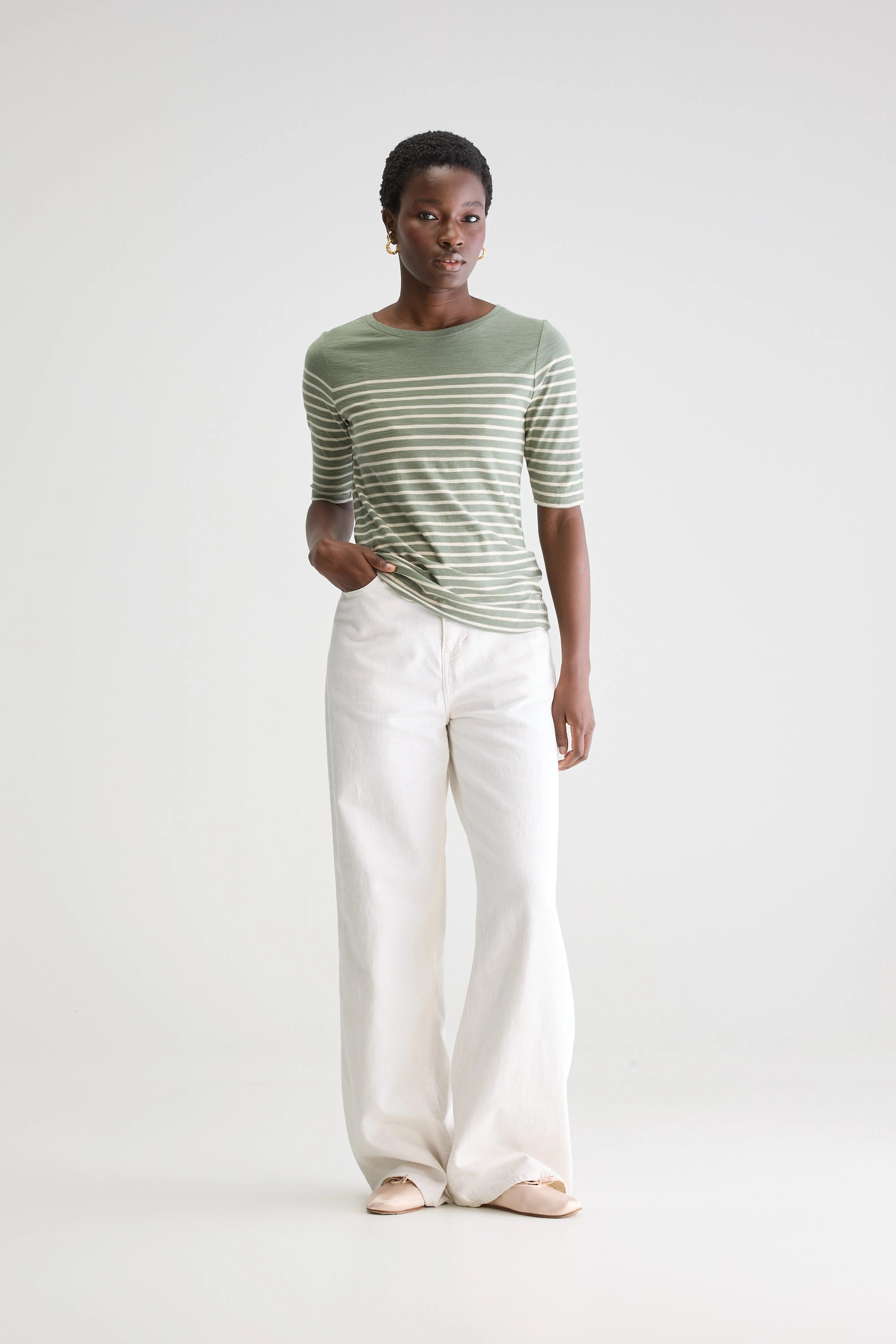 Mias slim fit t-shirt (251 / W / STRIPE B)