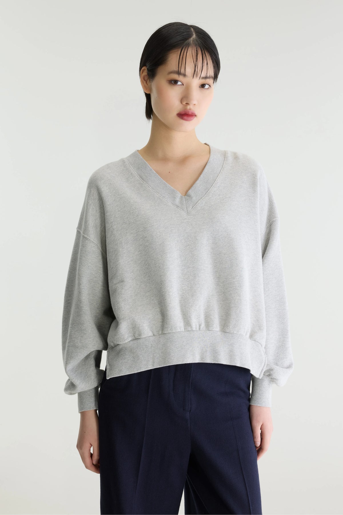 Varola V-neck Sweatshirt - H. grey For Women | Bellerose