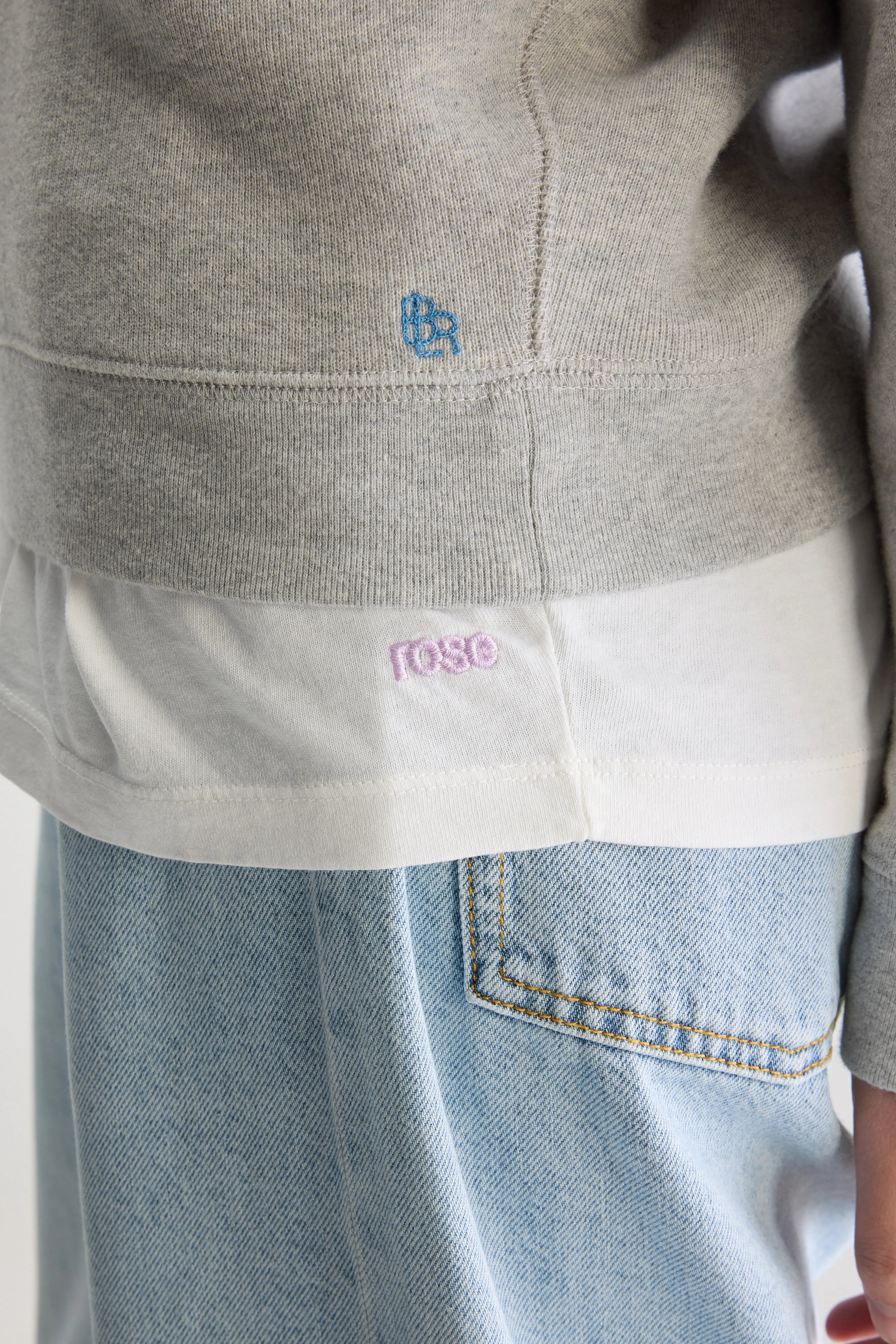 Sweatshirt col V Fellow (252 / W / H. GREY)