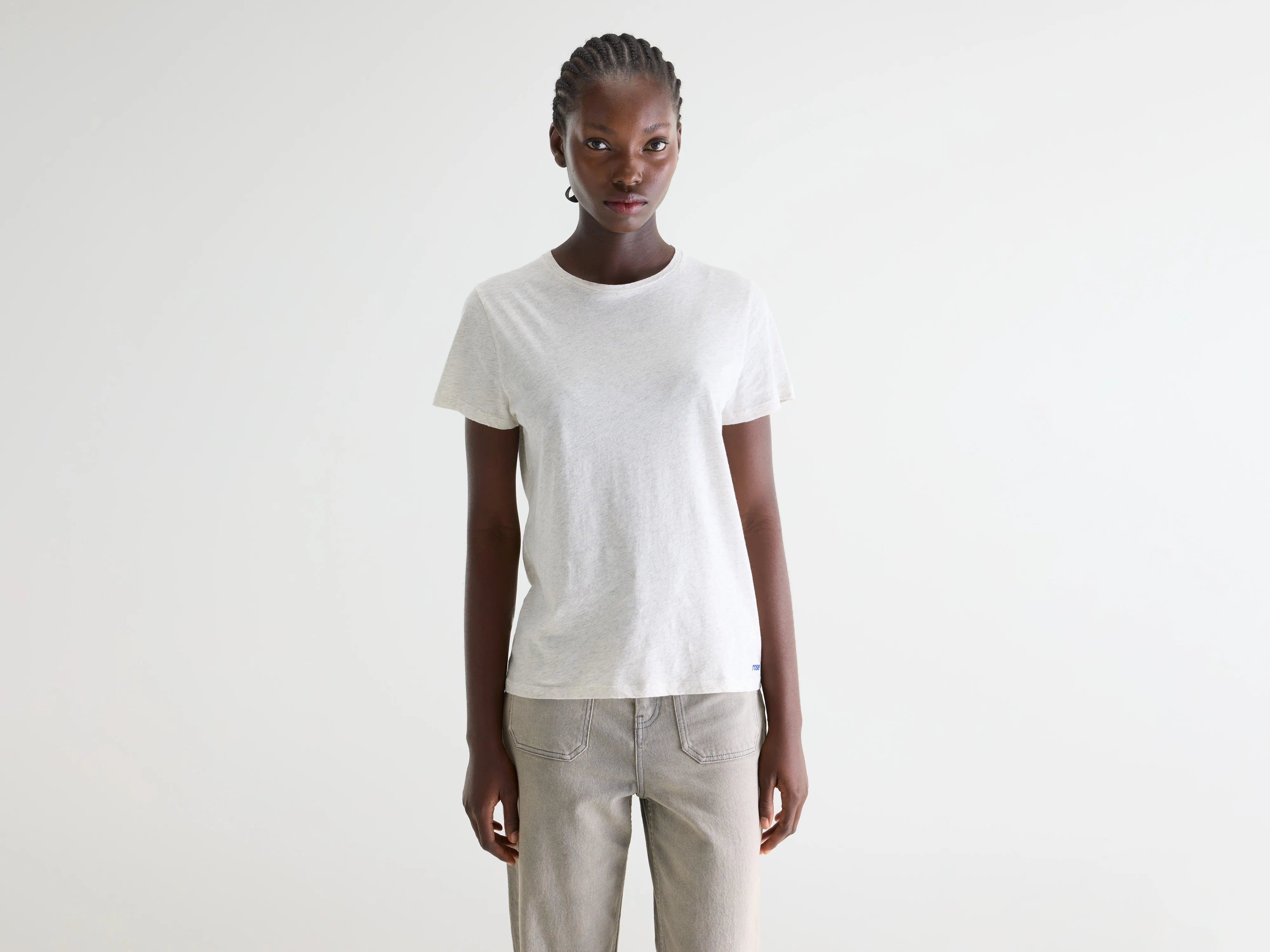 Covi grijs t-shirt met korte mouwen (242 / W / OYSTER)