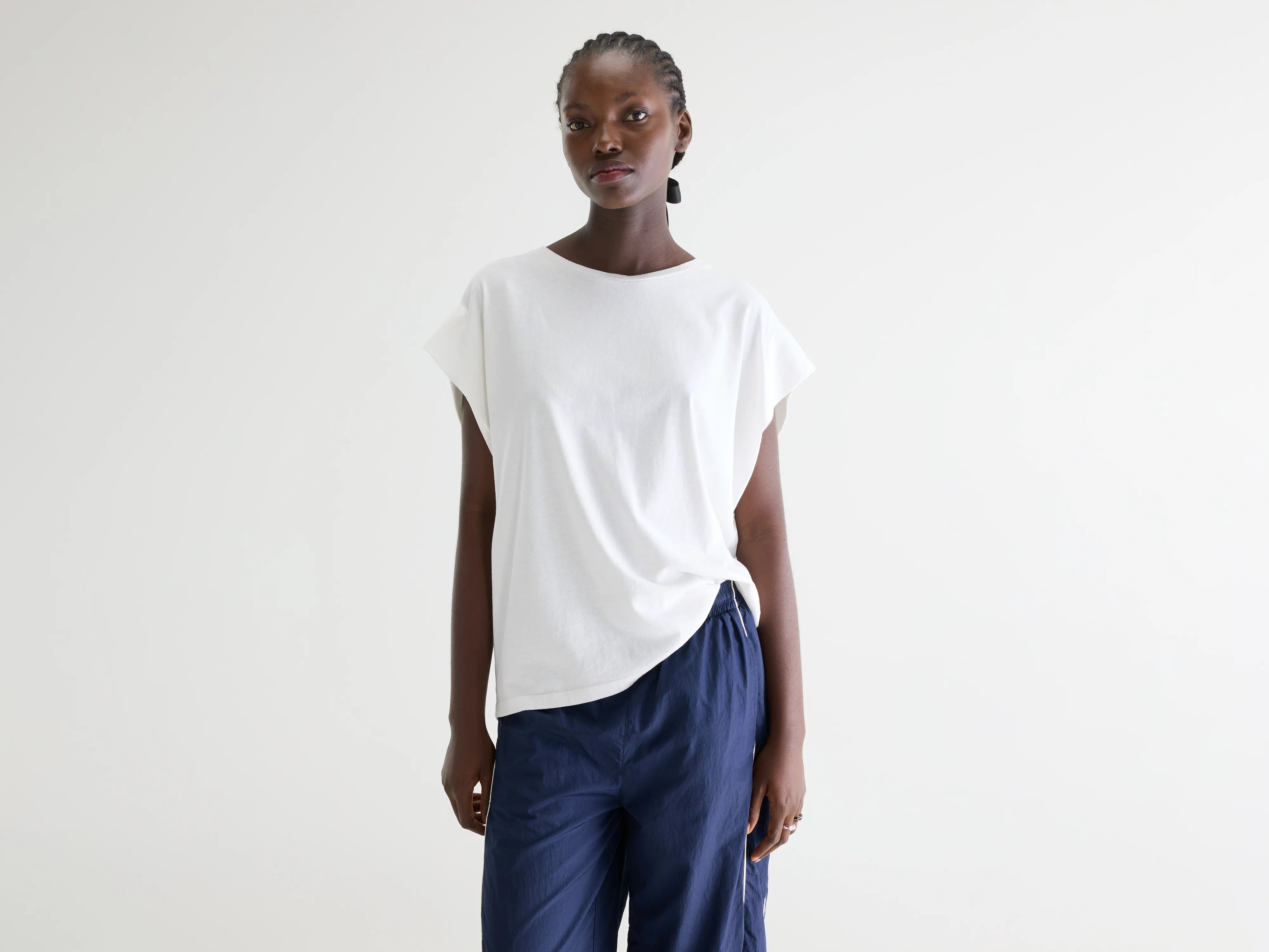 T-shirt blanc col rond Vice (252 / W / CASPER)