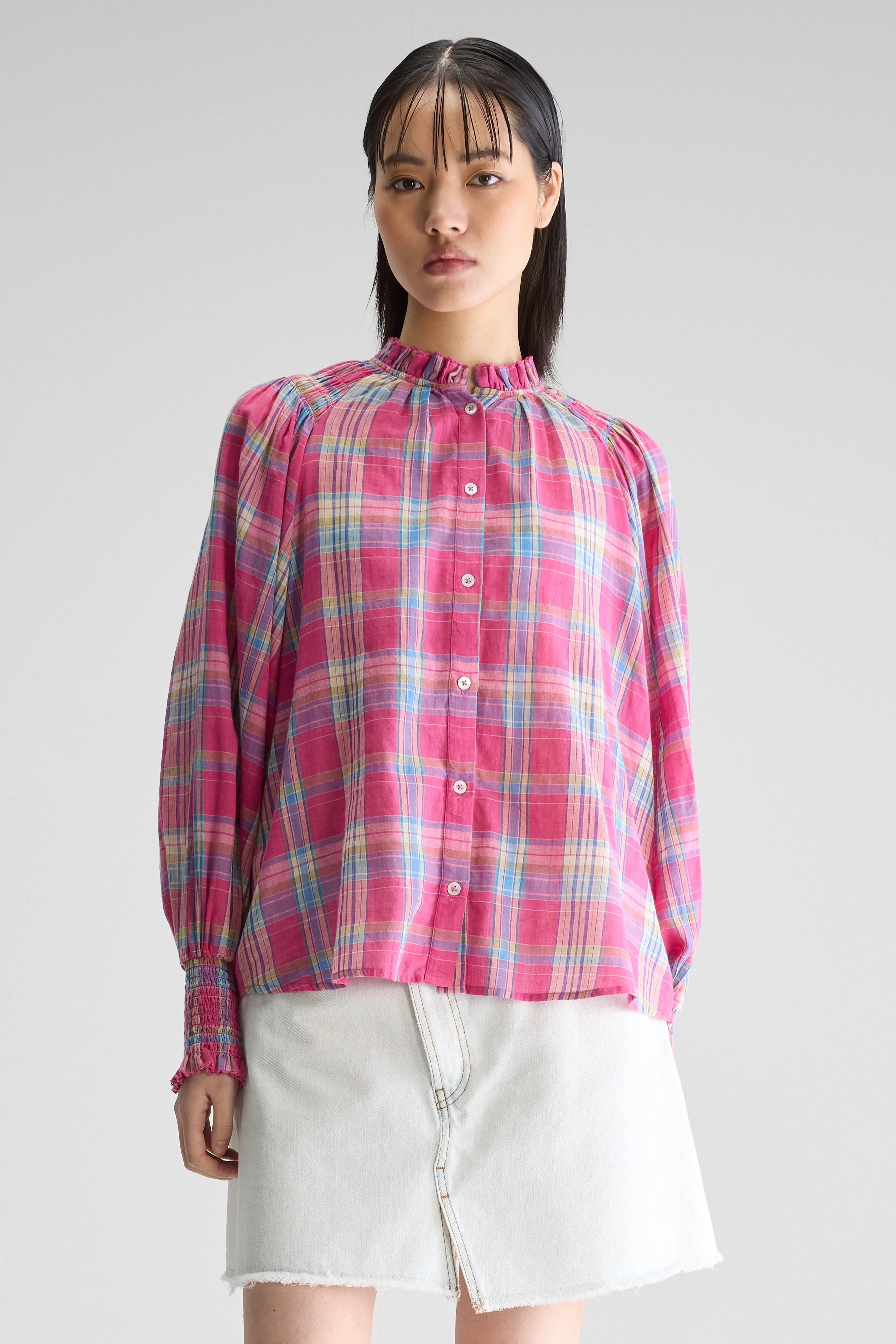 Cassis klassieke blouse (251 / W / CHECK A)