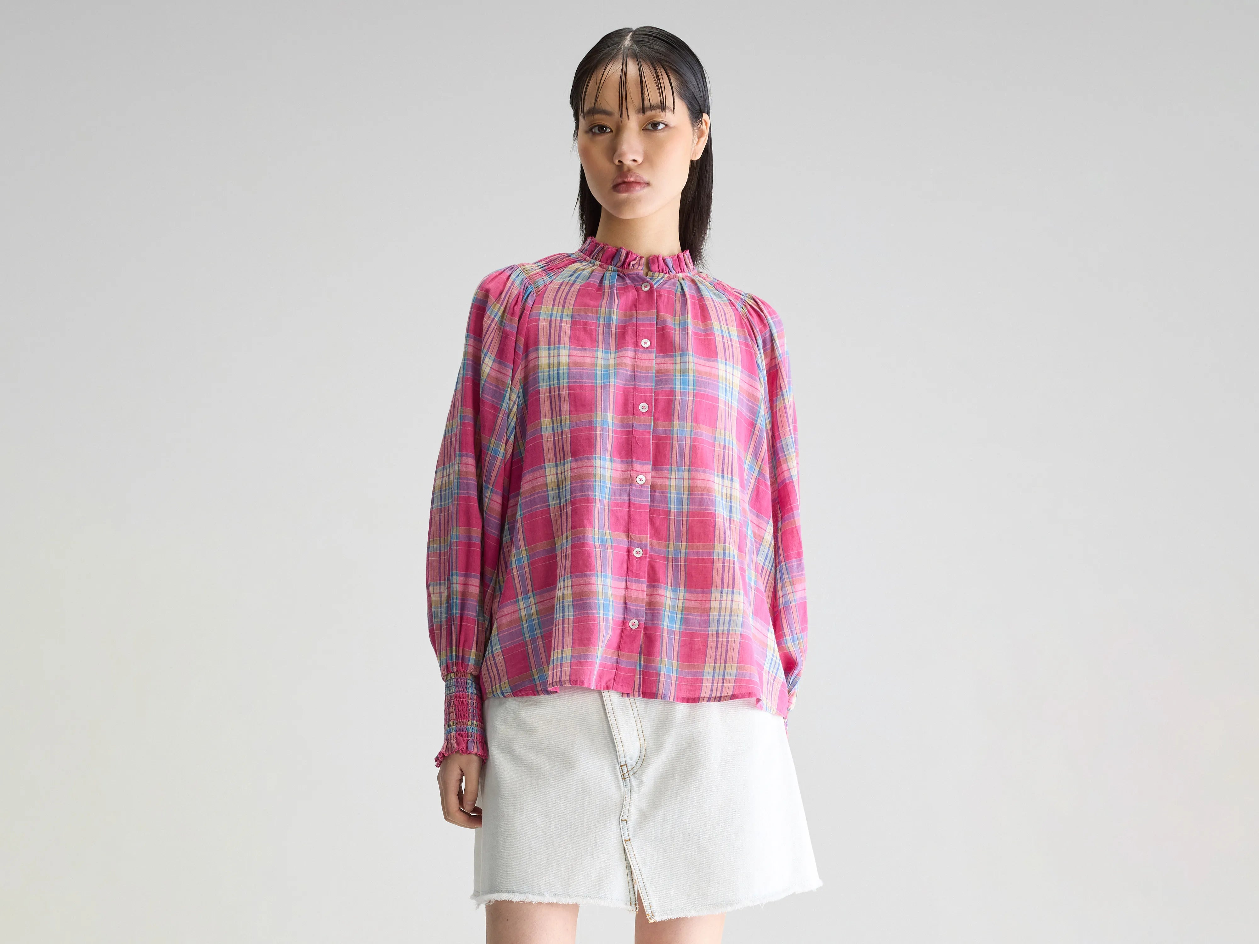 Cassis klassieke blouse (251 / W / CHECK A)