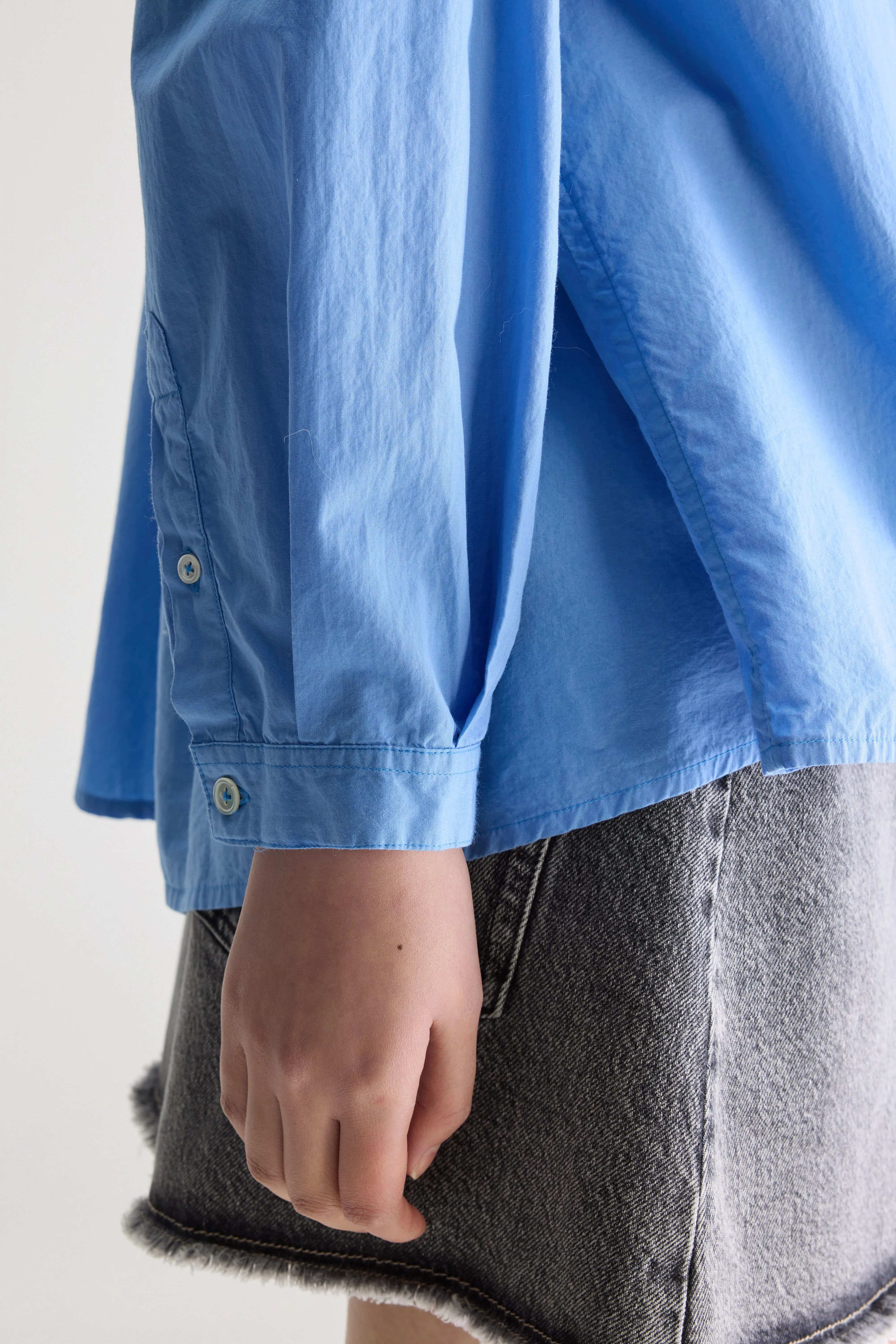Ketty popeline hemd (251 / W / BLUE SHIRT)