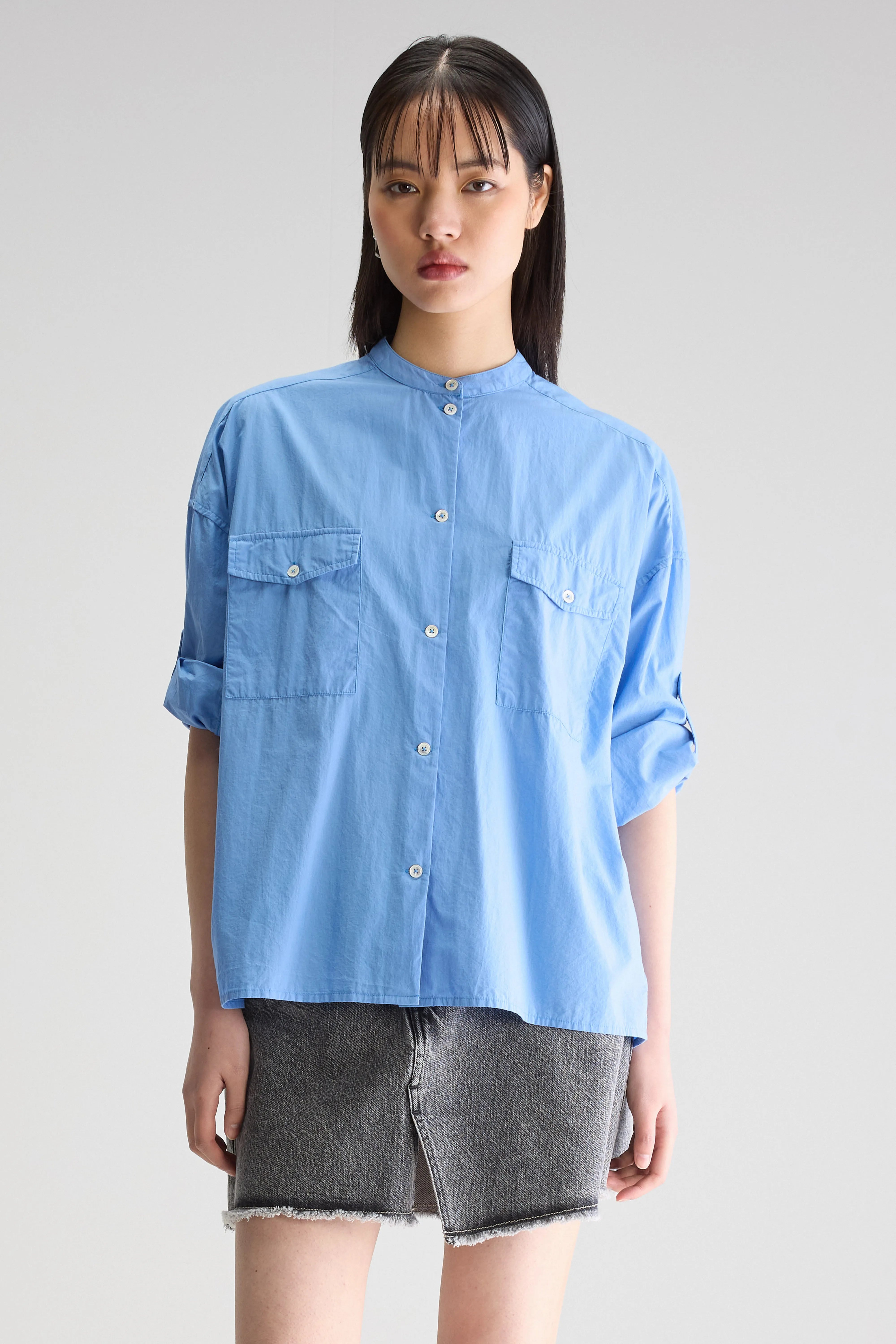 Ketty popeline hemd (251 / W / BLUE SHIRT)