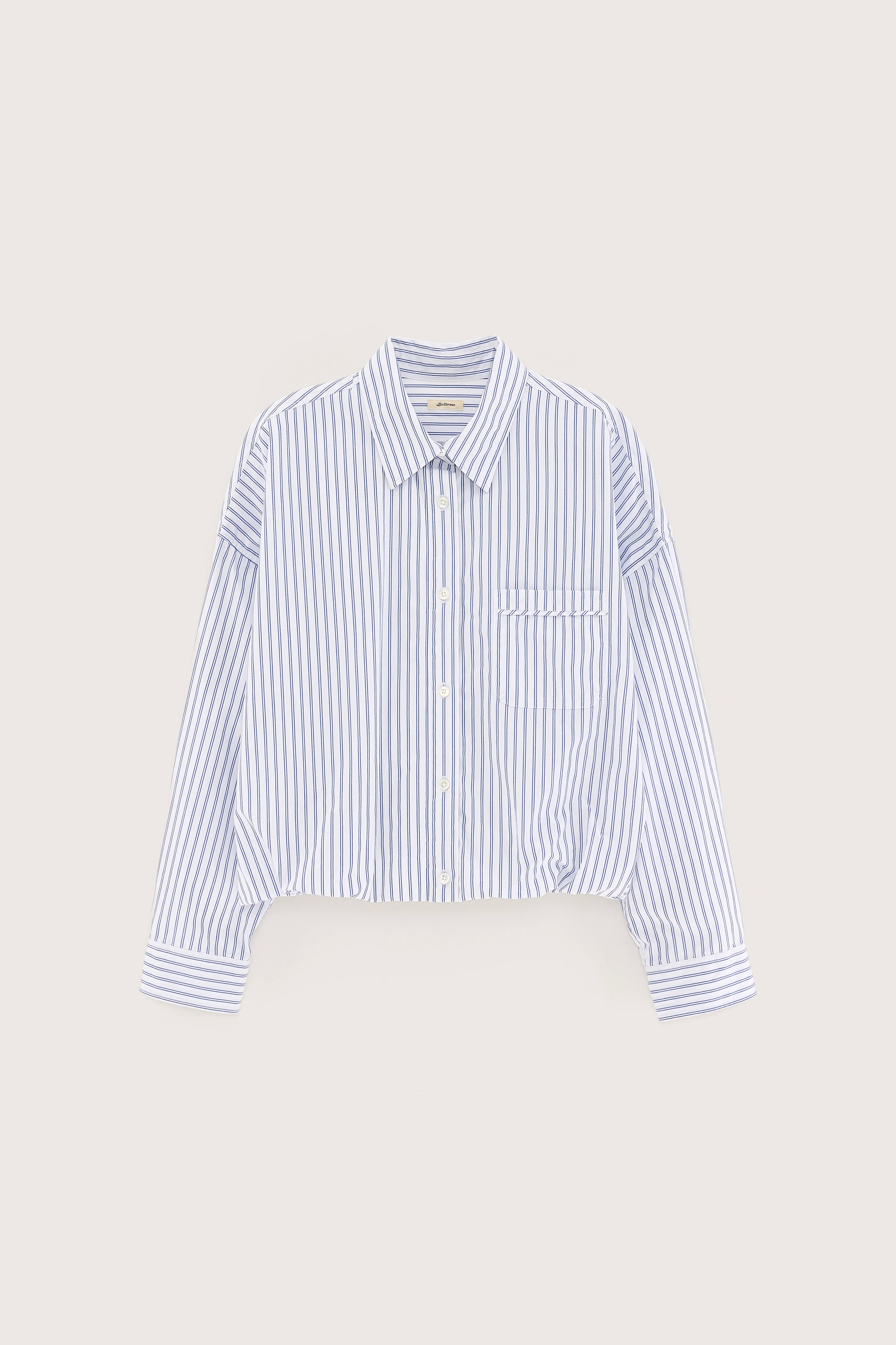 Graham cropped popeline hemd (251 / W / STRIPE P)
