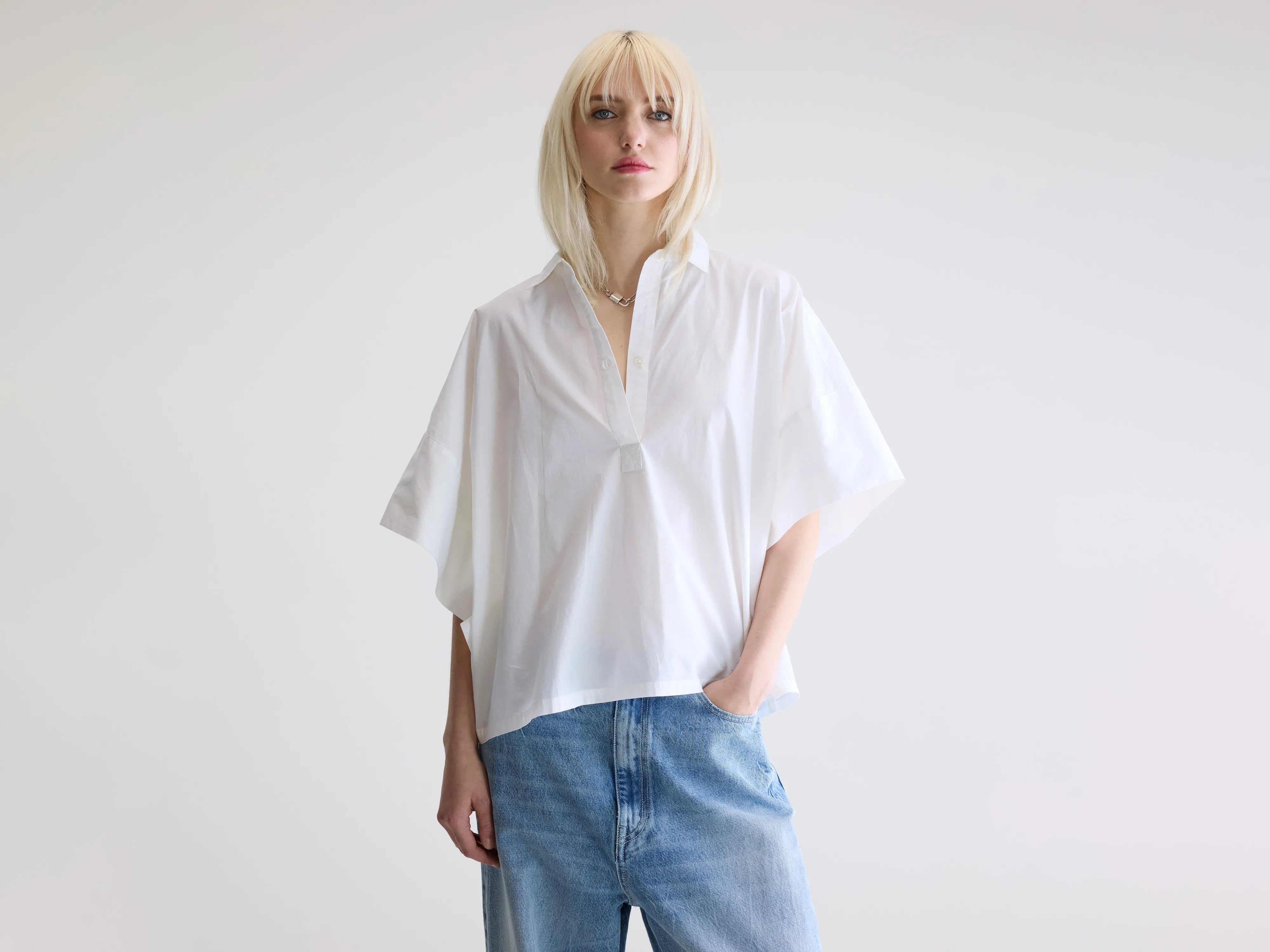 Cairn short-sleeve shirt (242 / W / WHITE)