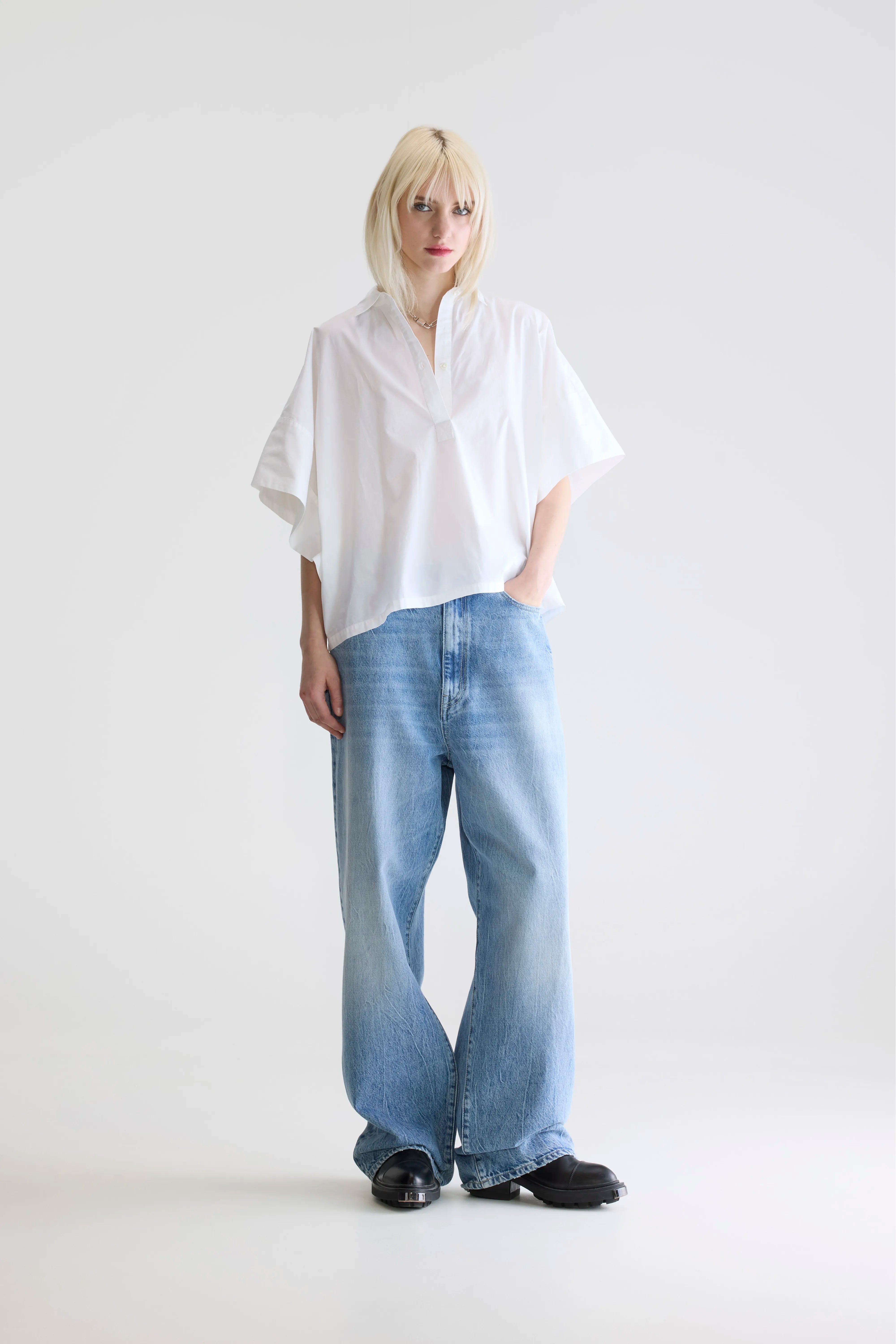 Cairn short-sleeve shirt (242 / W / WHITE)