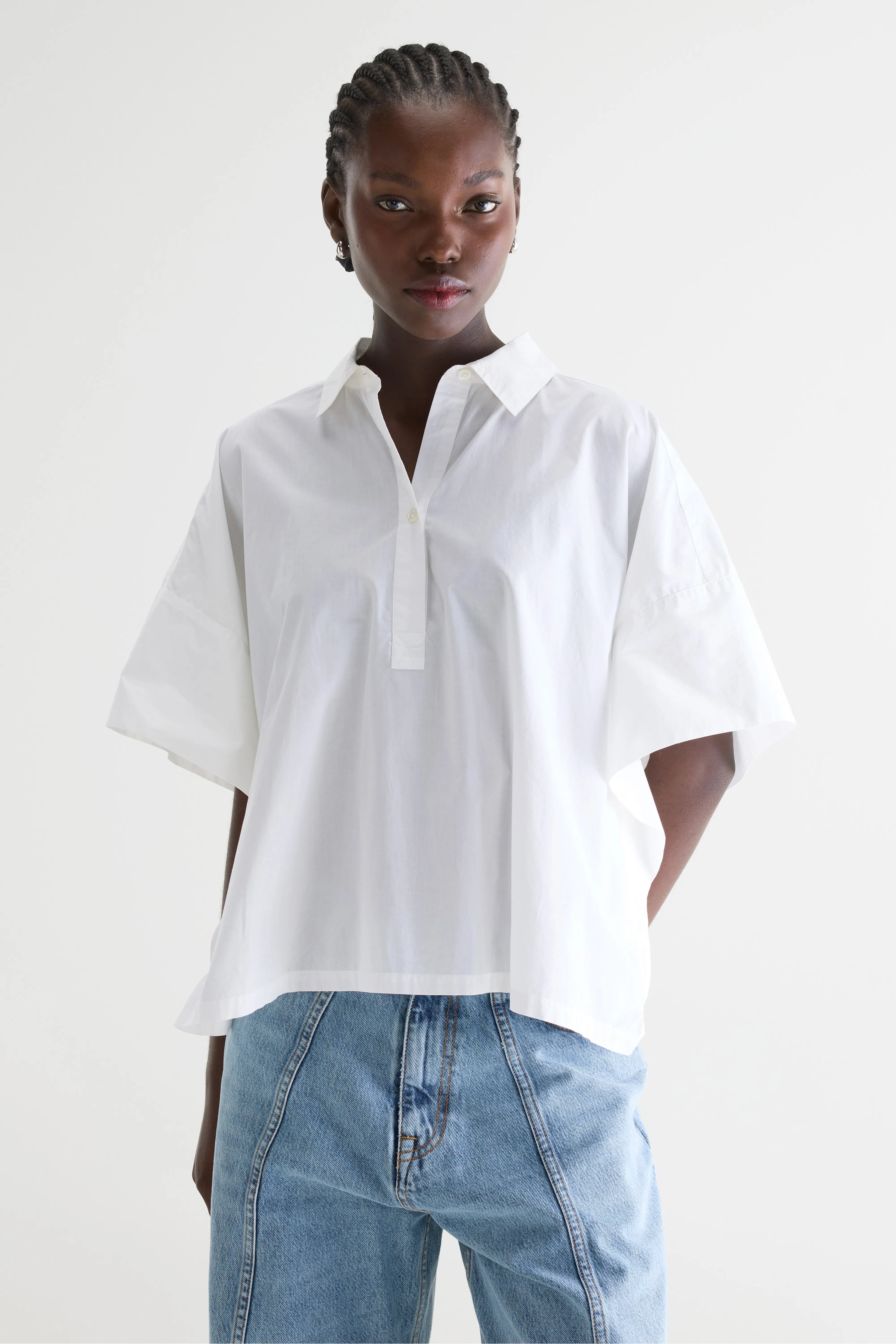 Chemise à manches courtes blanc Cairn (252 / W / WHITE)
