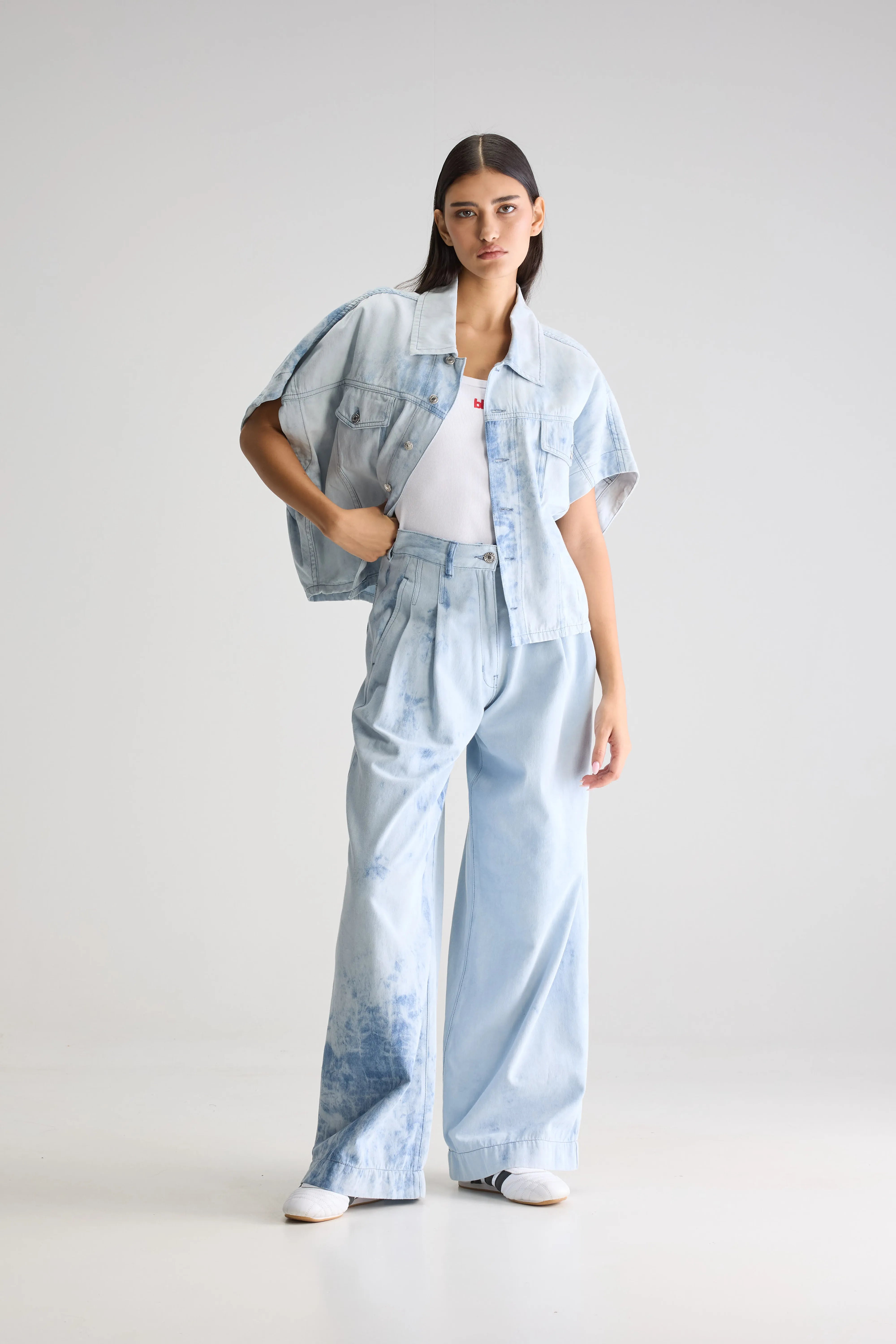 Payton mouwloos overhemd (251 / W / SHADED BLUE)