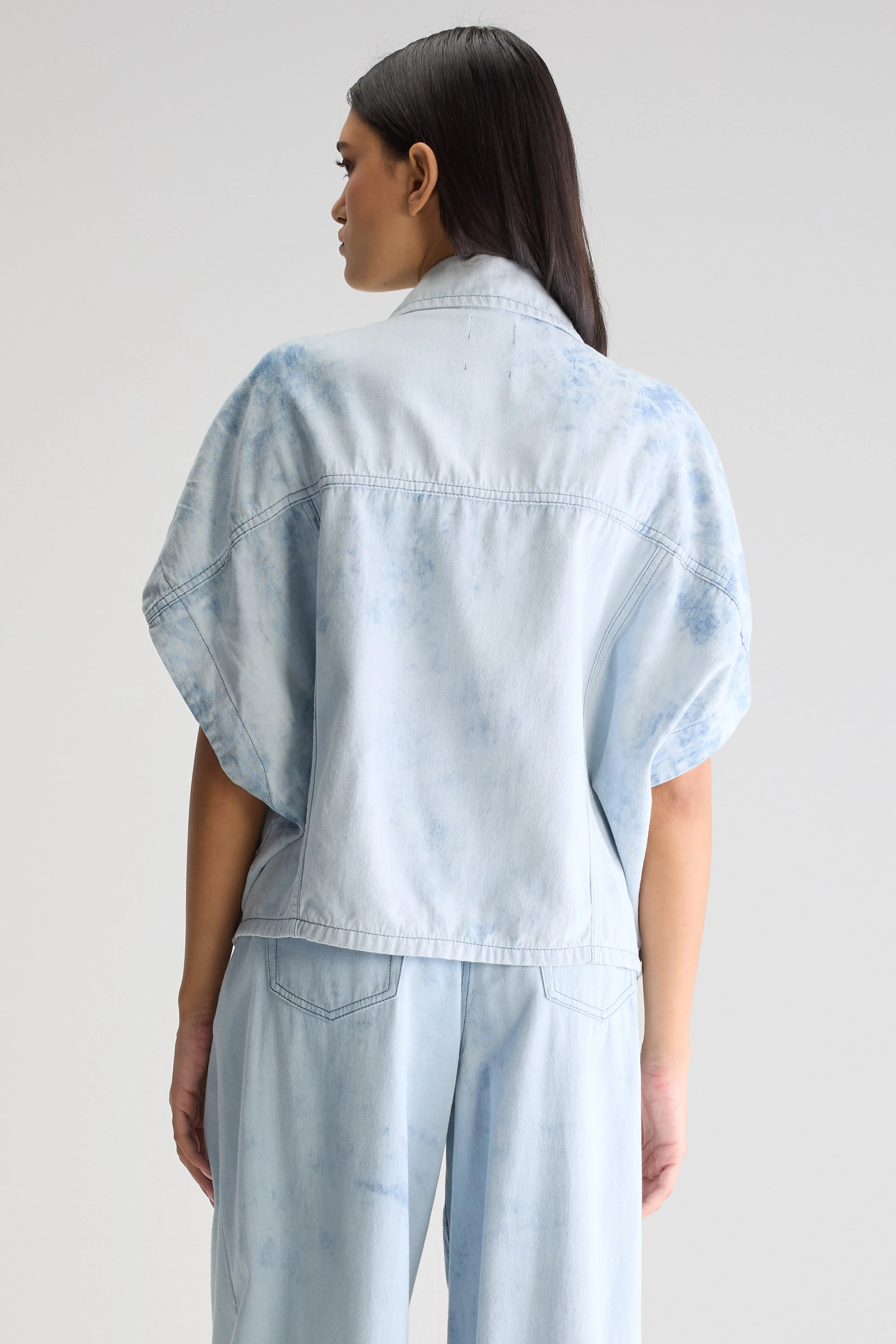 Payton mouwloos overhemd (251 / W / SHADED BLUE)