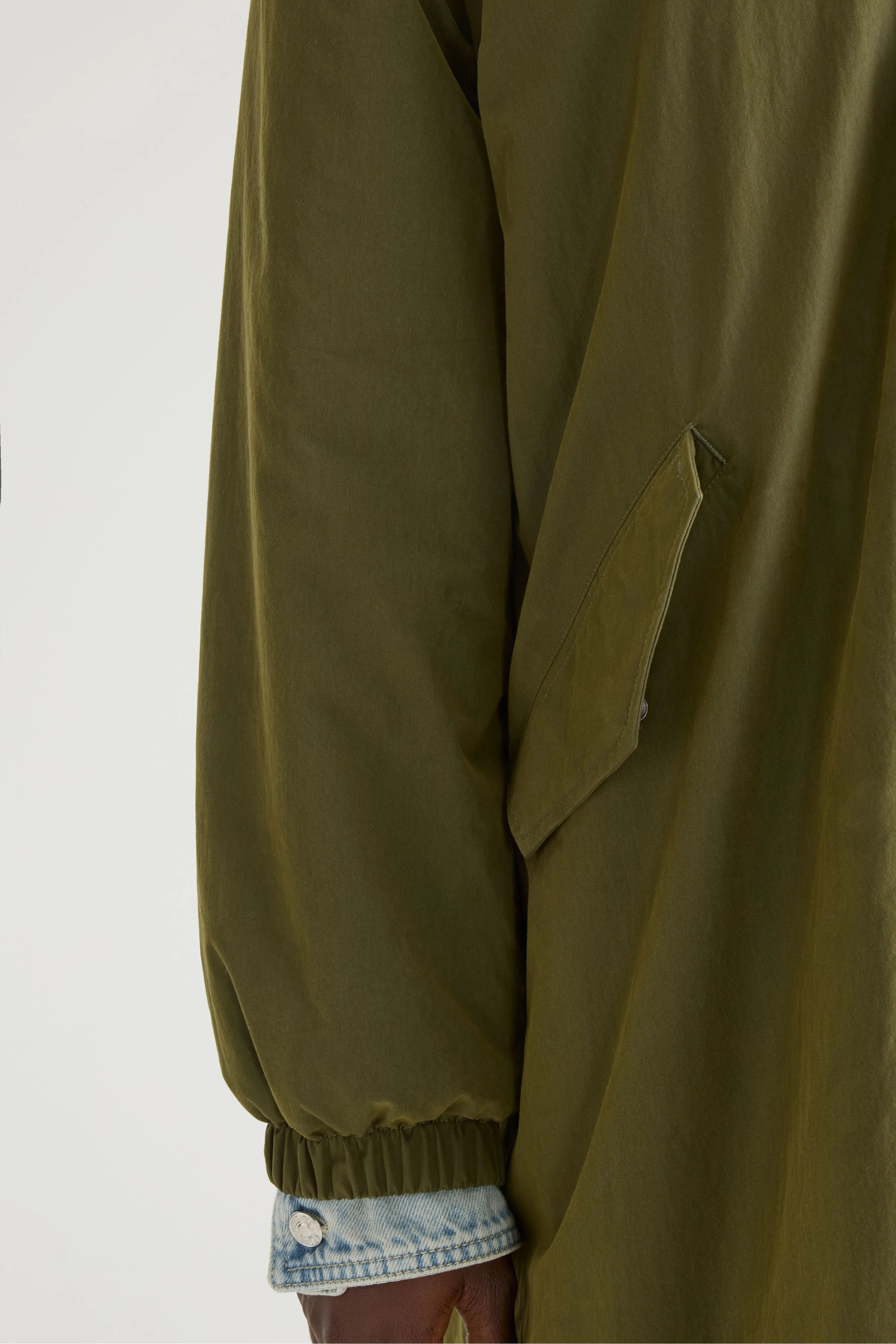 Laos olive green hooded parka (242 / W / OLIVE)