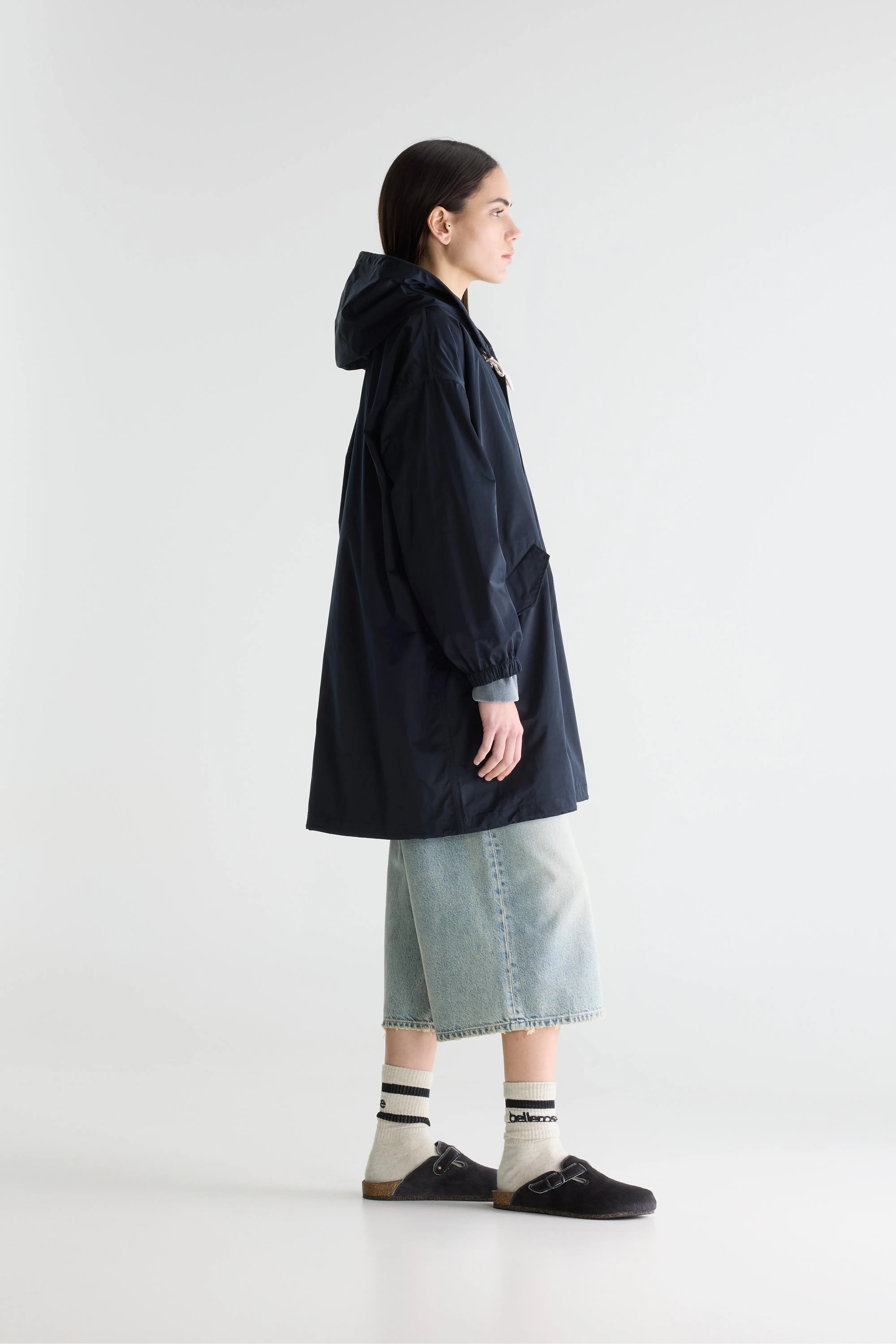 Parka à capuche bleu marine Laos (242 / W / NAVY)