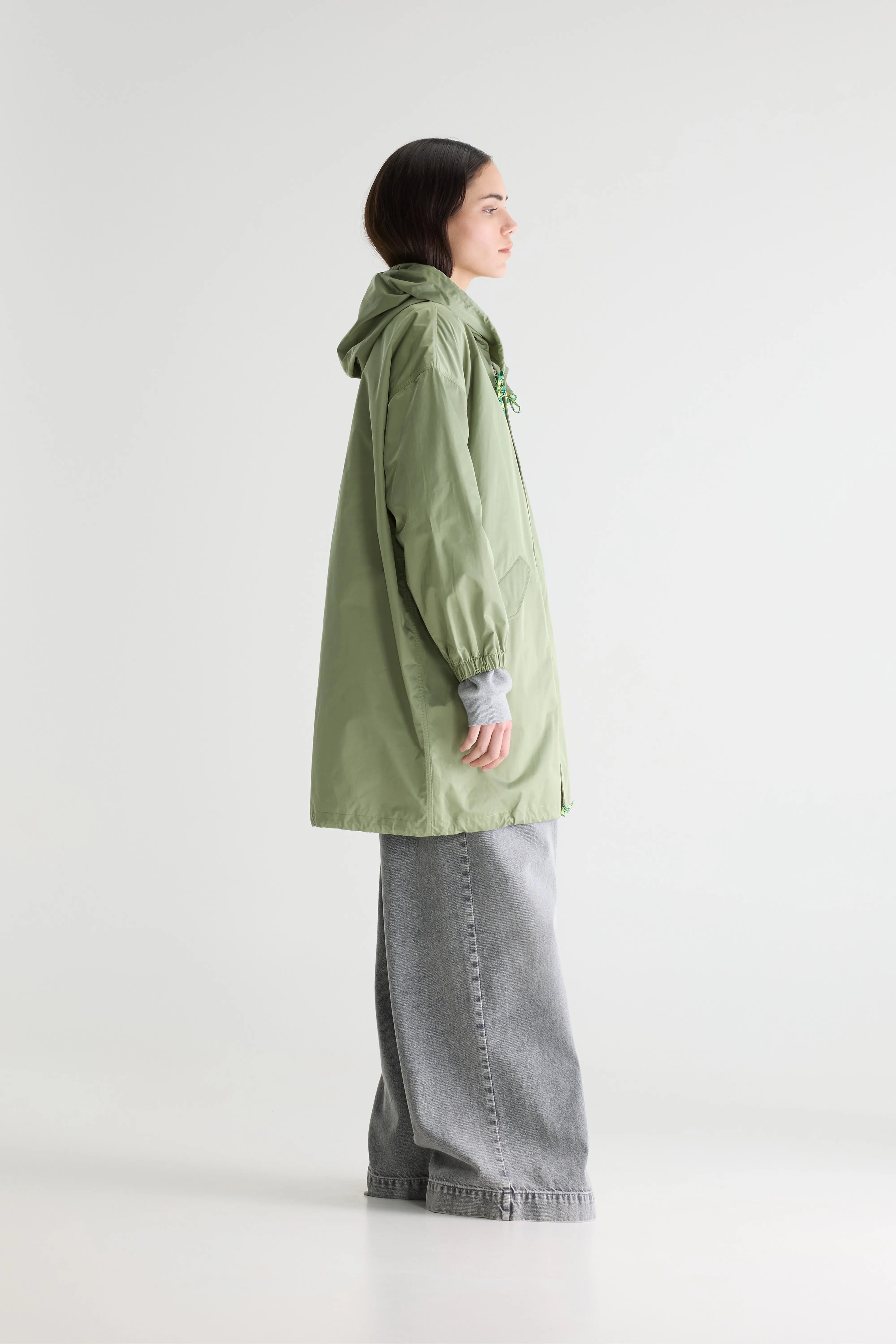 Laos light green hooded parka (242 / W / THYM)