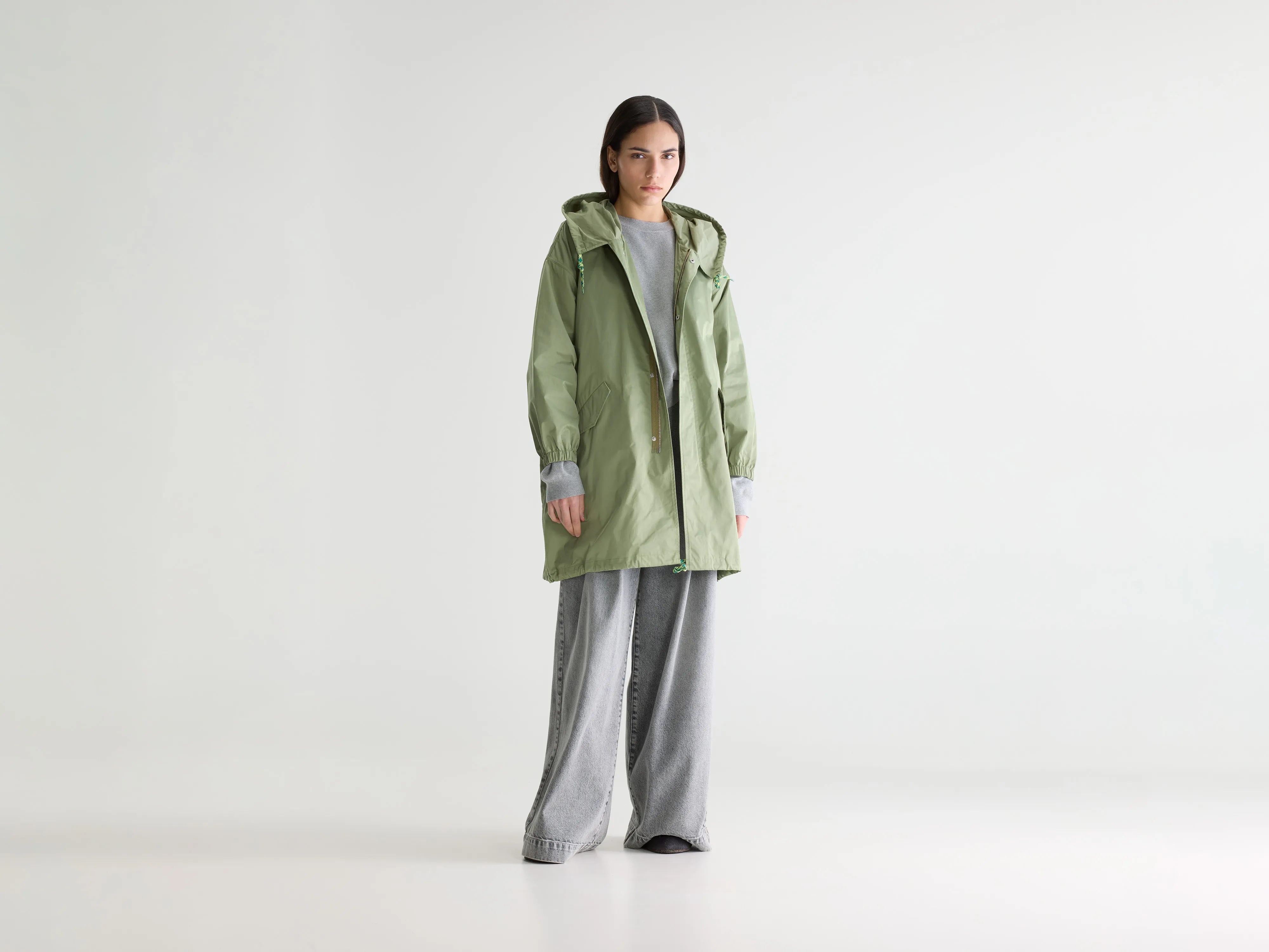 Laos light green hooded parka (242 / W / THYM)