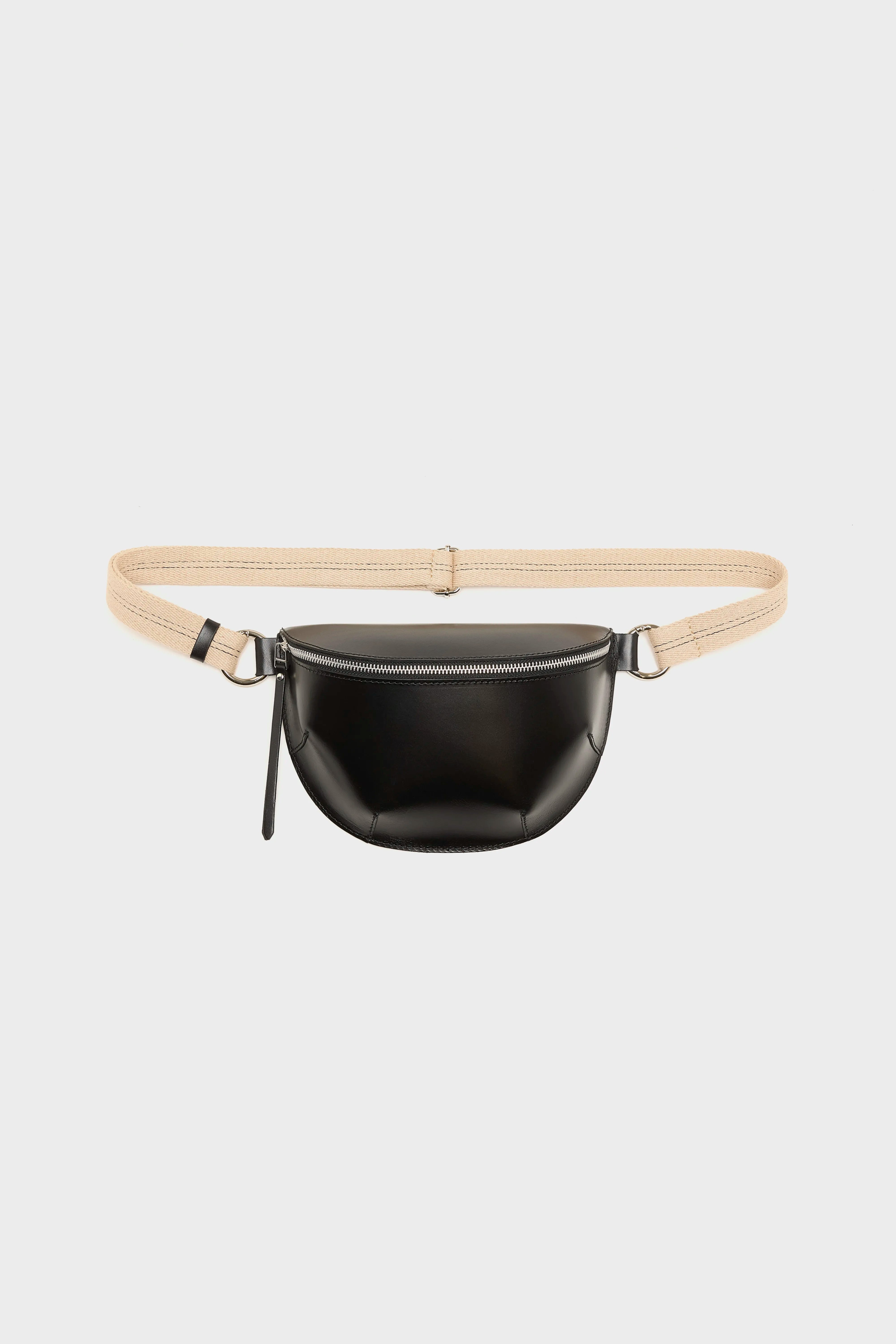 Sac banane en cuir noir Rosie (252 / W / BLACK)