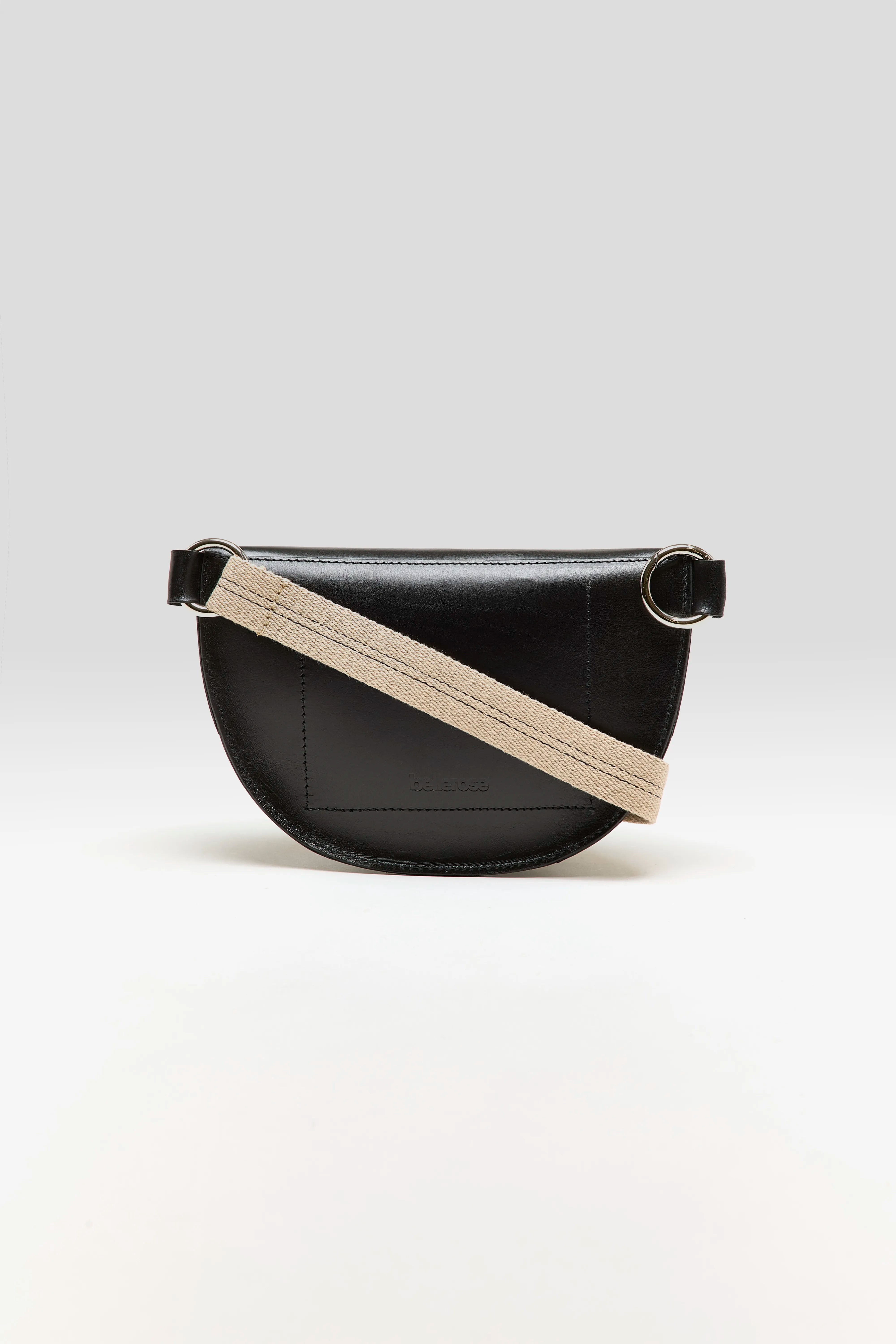 Sac banane en cuir noir Rosie (252 / W / BLACK)
