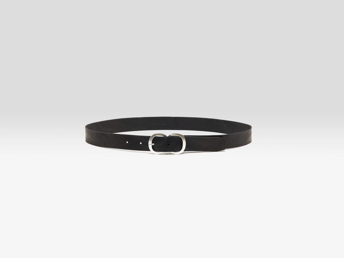 Sabas black leather belt (251 / W / BLACK)