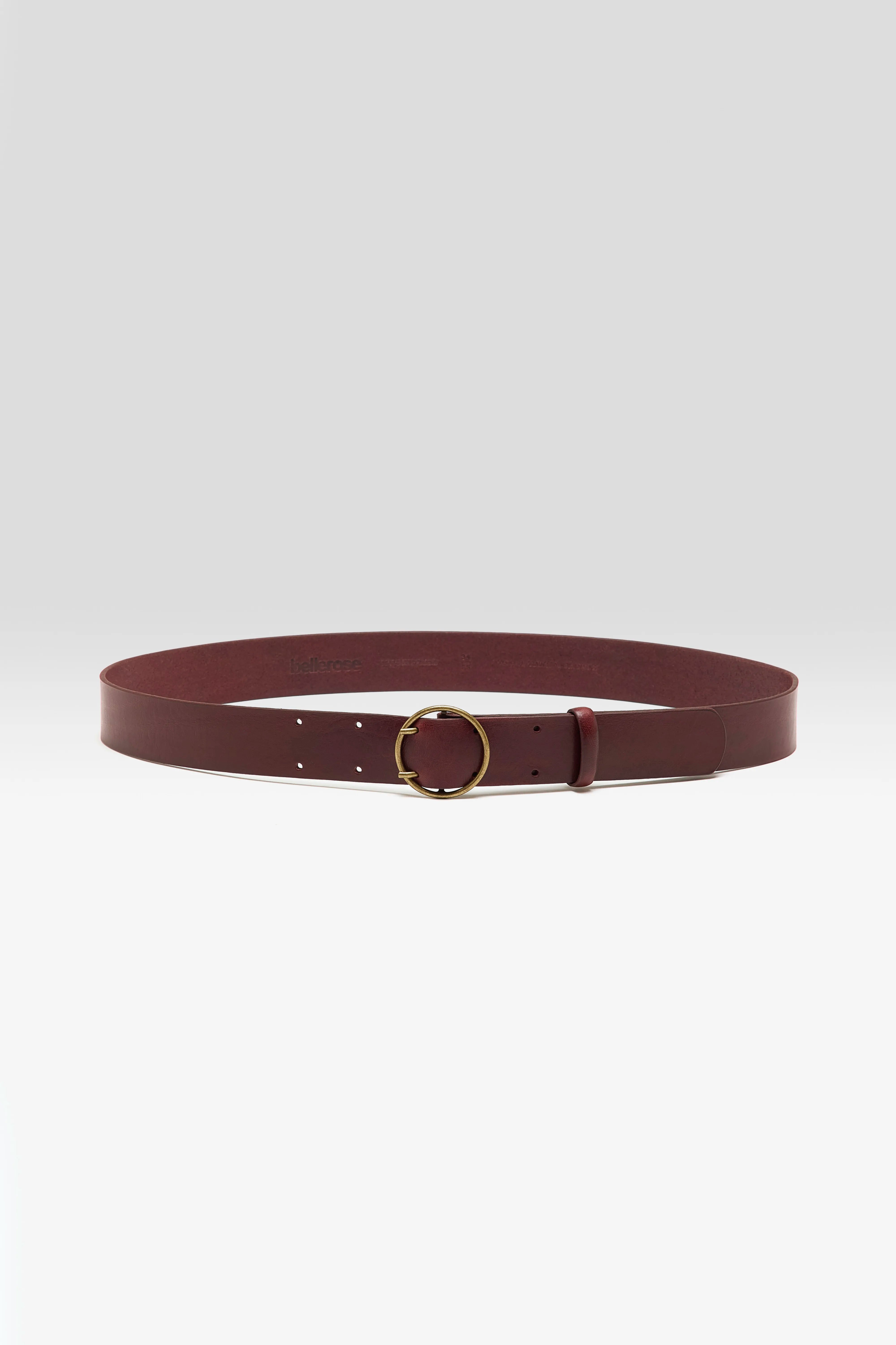 Selya Burgundy Leather Belt - Bordeaux For Women | Bellerose
