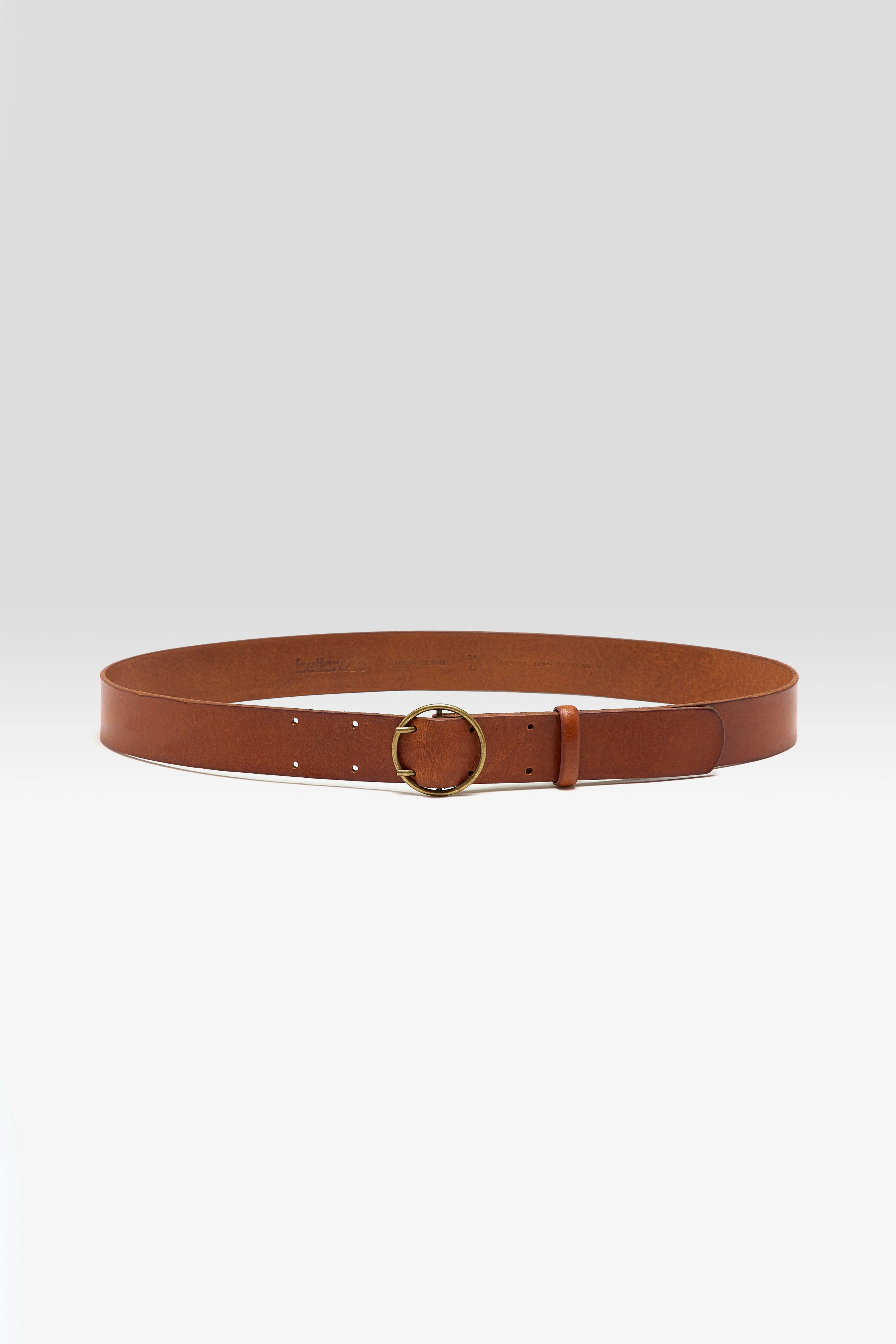Selya Leather Belt - Cognac For Women | Bellerose