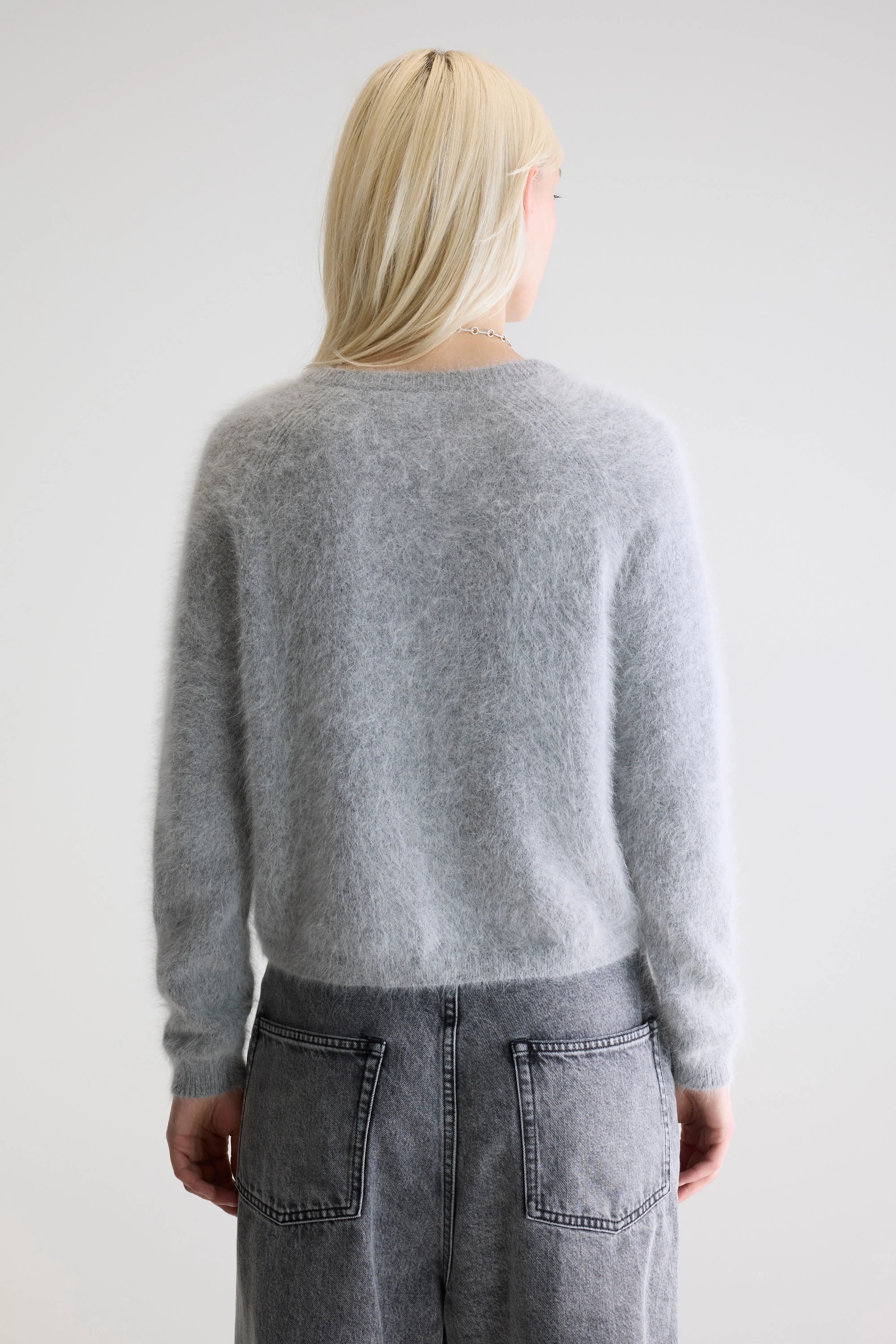 Datair angora-blend cardigan (252 / W / H. GREY)