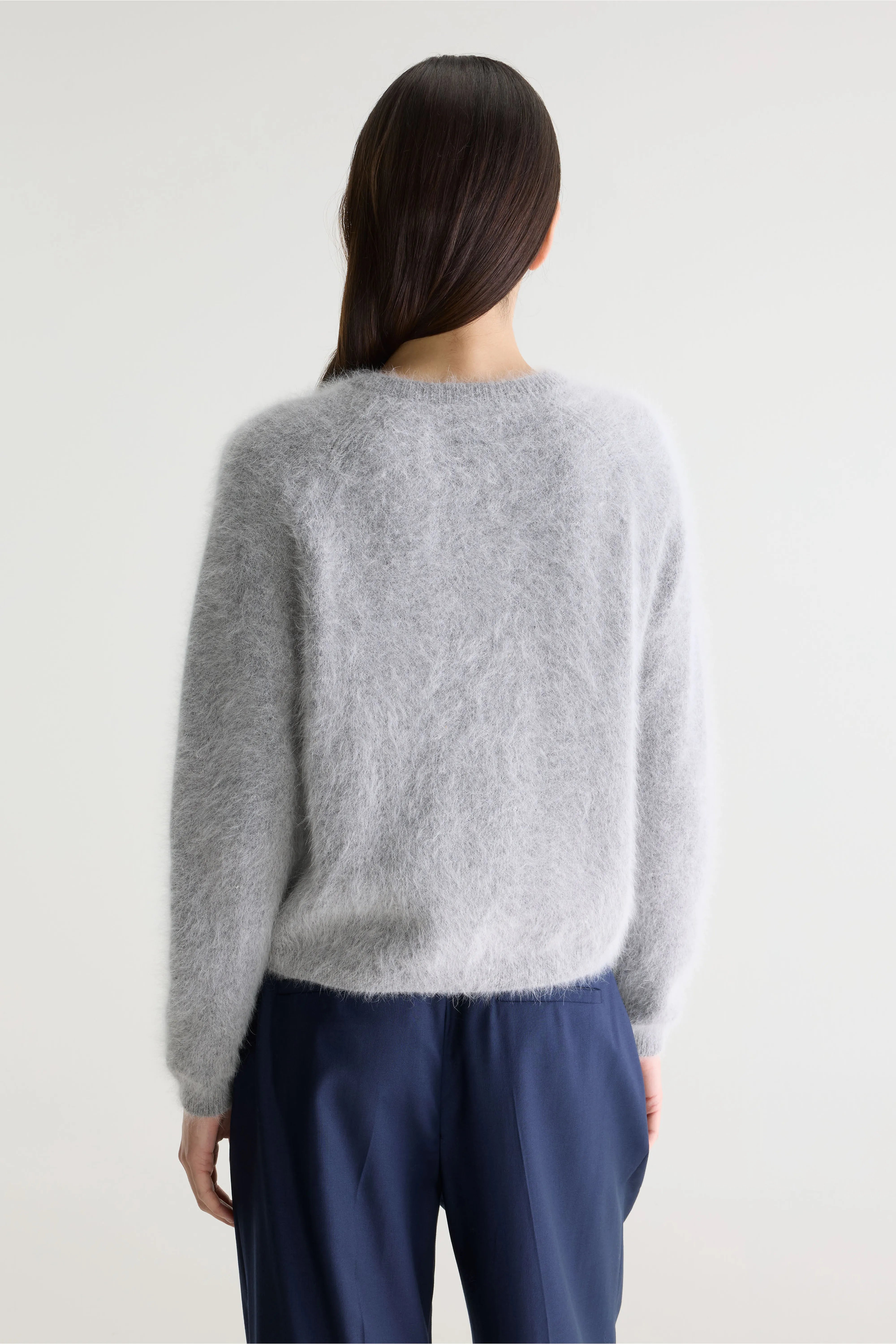 Datair angora-blend grey cardigan (252 / W / H. GREY)