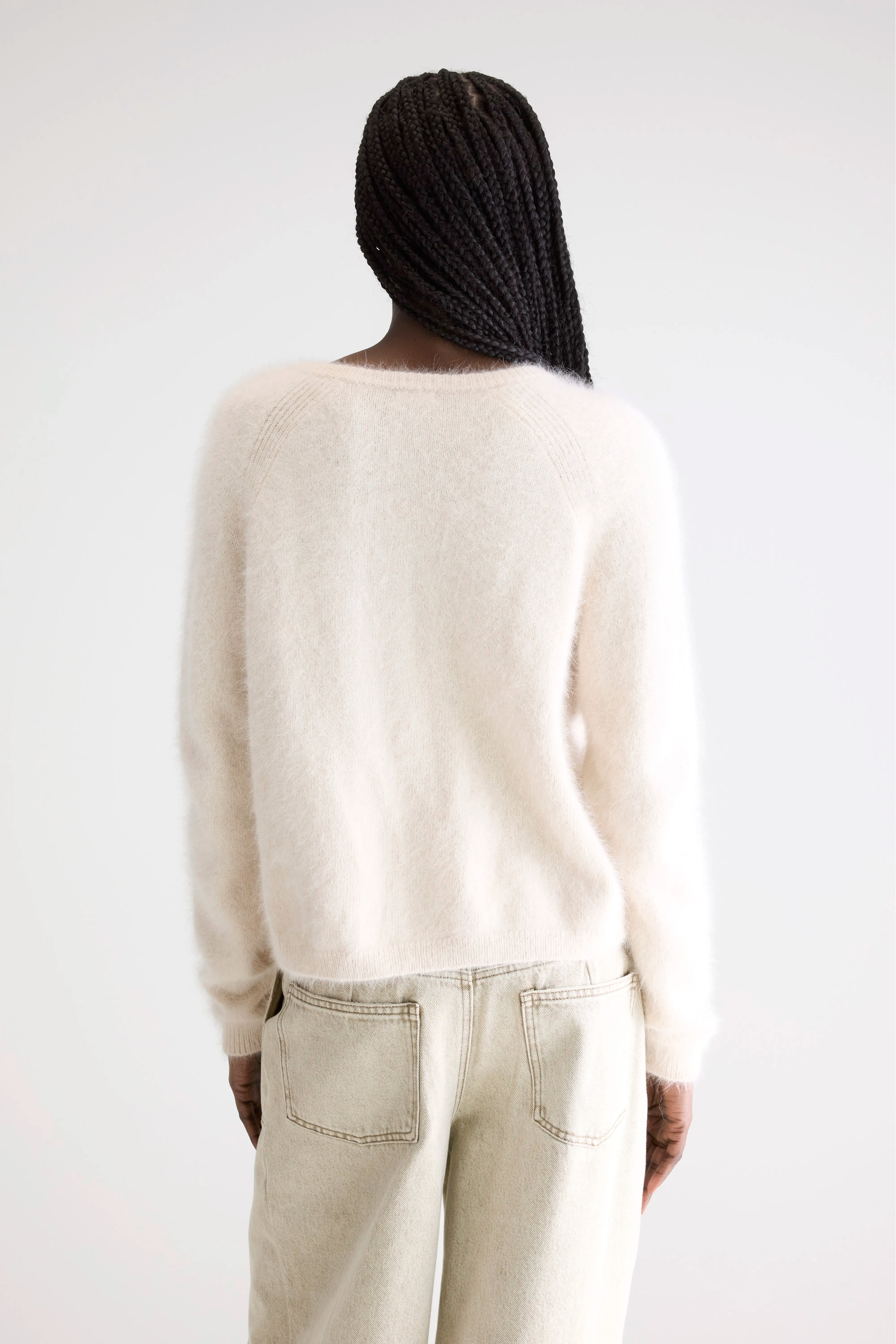 Datair angora-blend cardigan (252 / W / PARCHEMIN)