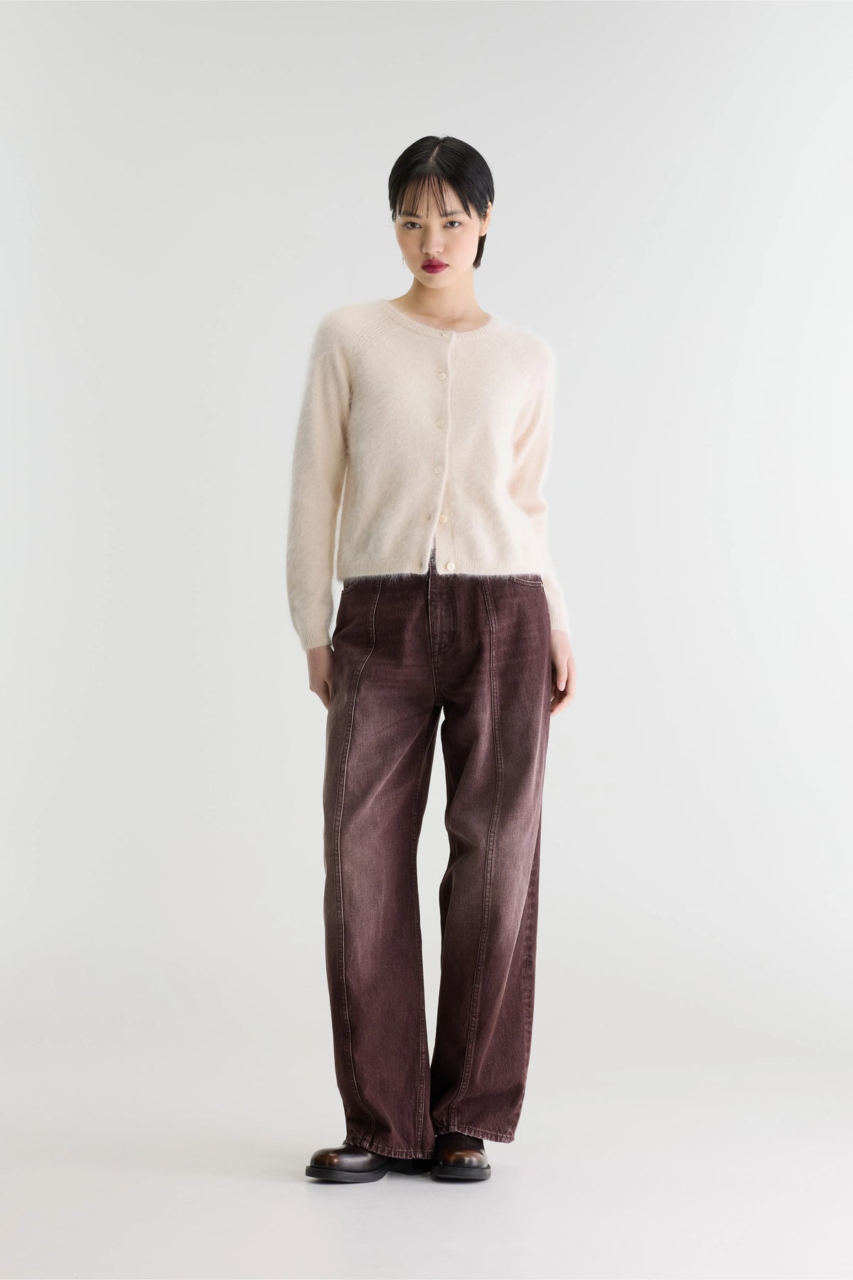 Cardigan En Angora Datair - Parchemin Pour Femme | Bellerose