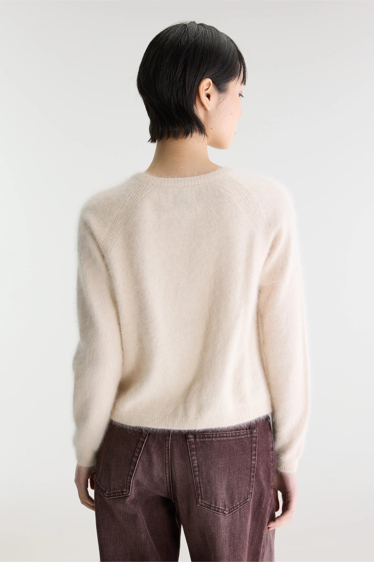 Datair cardigan van angoramix (252 / W / PARCHEMIN)