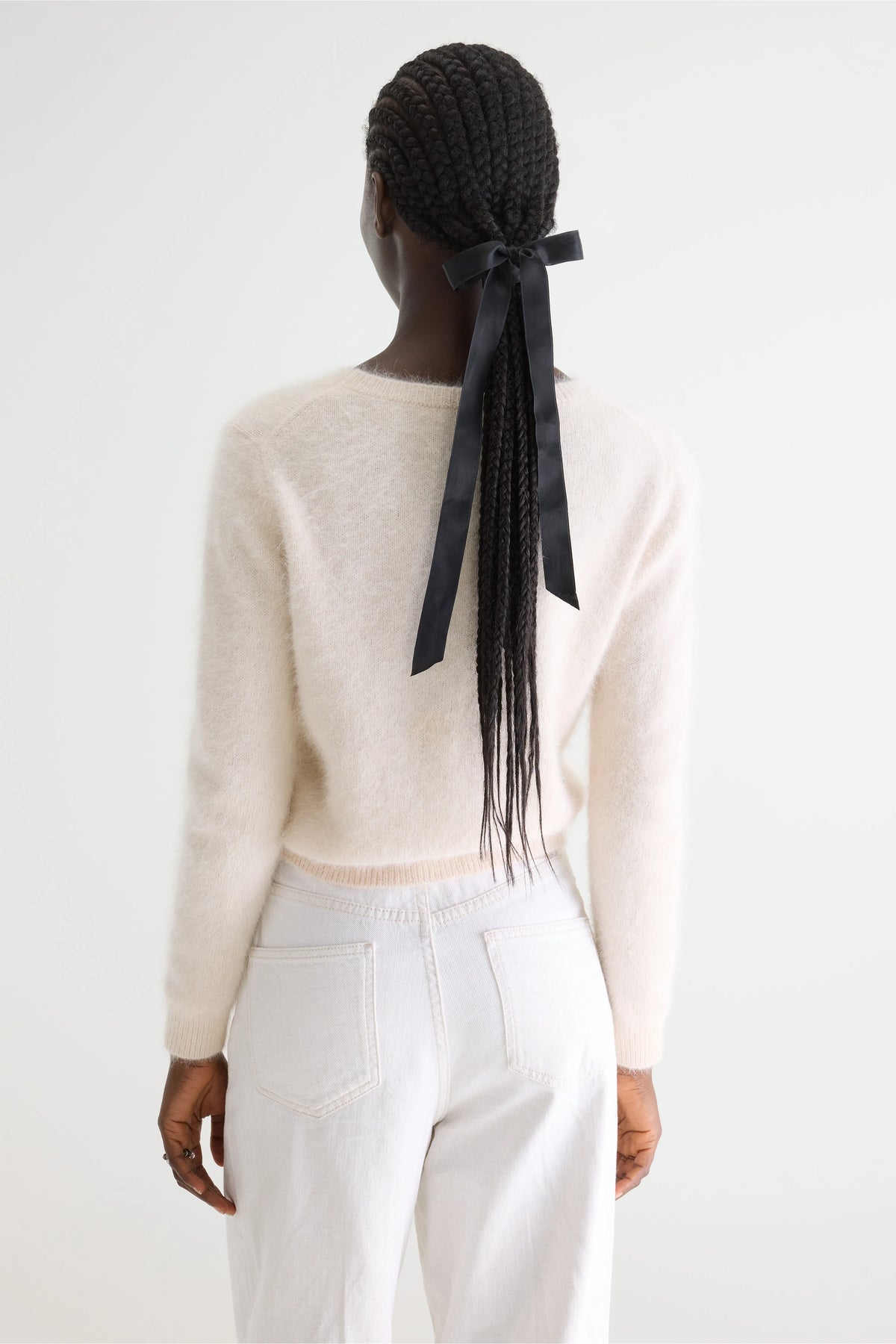 Datti angora-blend ecru sweater (242 / W / PARCHEMIN)