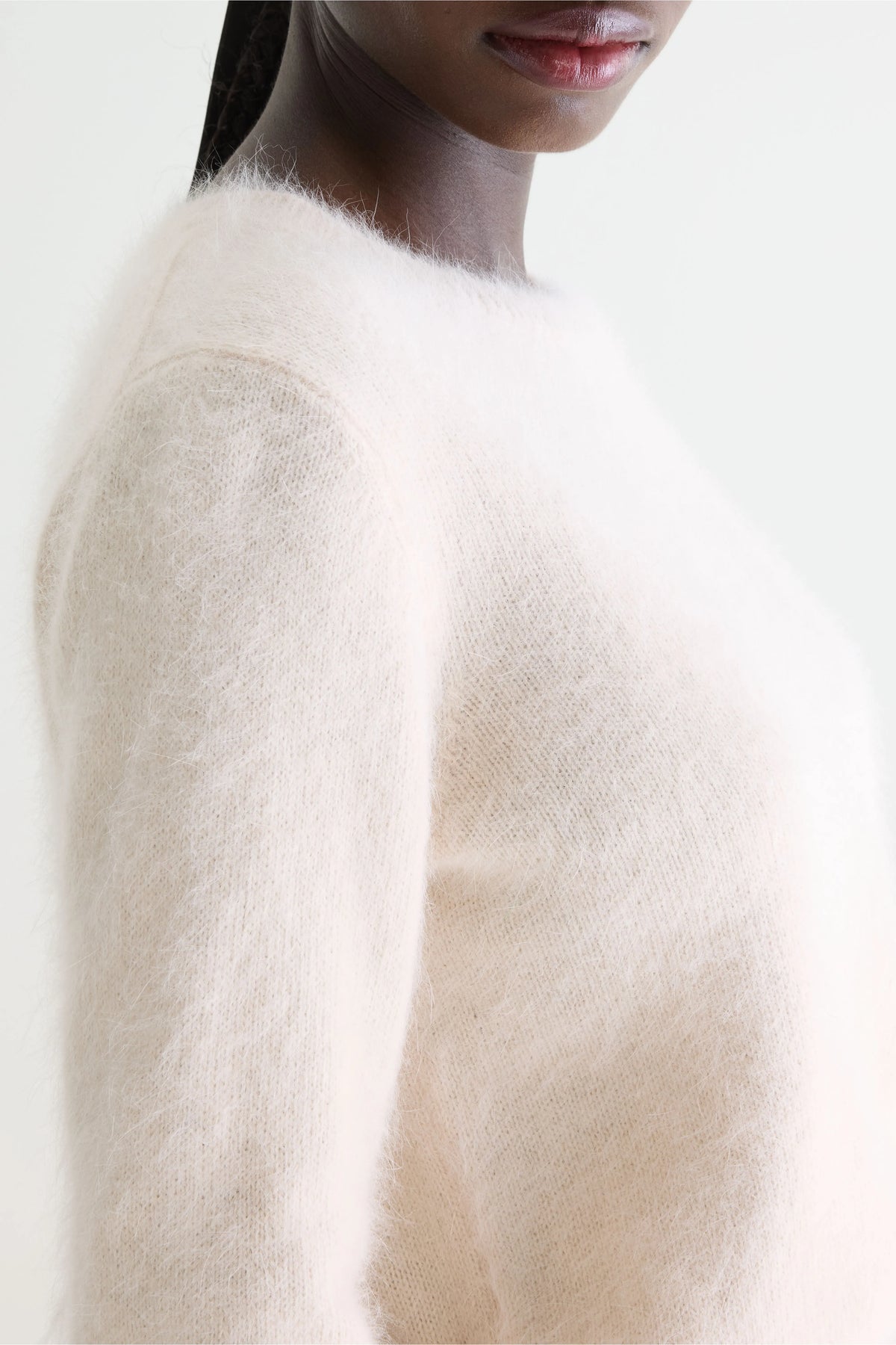 Datti angora-blend ecru sweater (242 / W / PARCHEMIN)