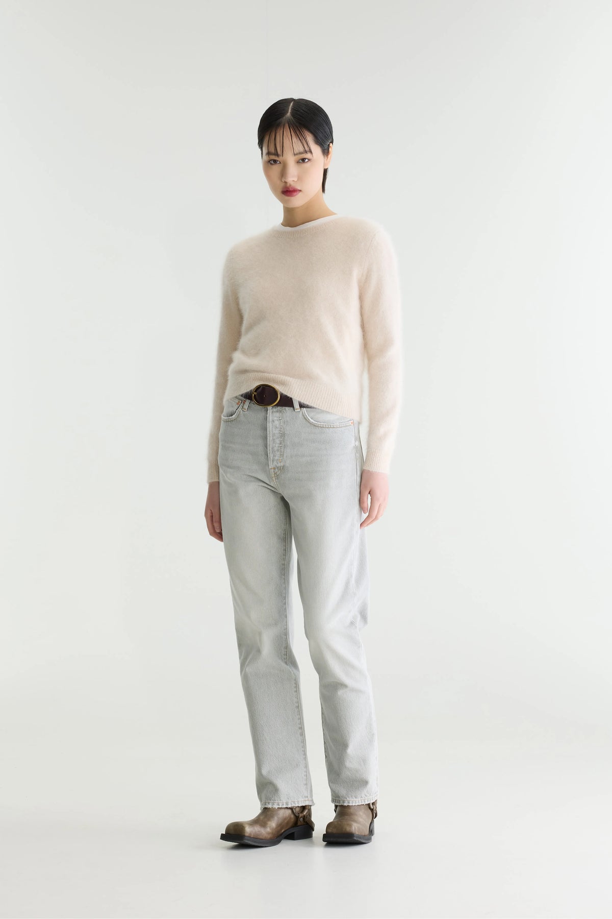 Pull en angora Datti (242 / W / PARCHEMIN)