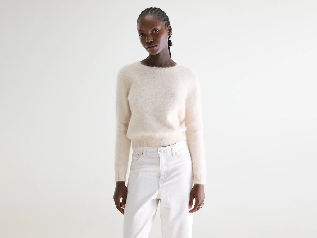 Datti angora-blend ecru sweater (242 / W / PARCHEMIN)