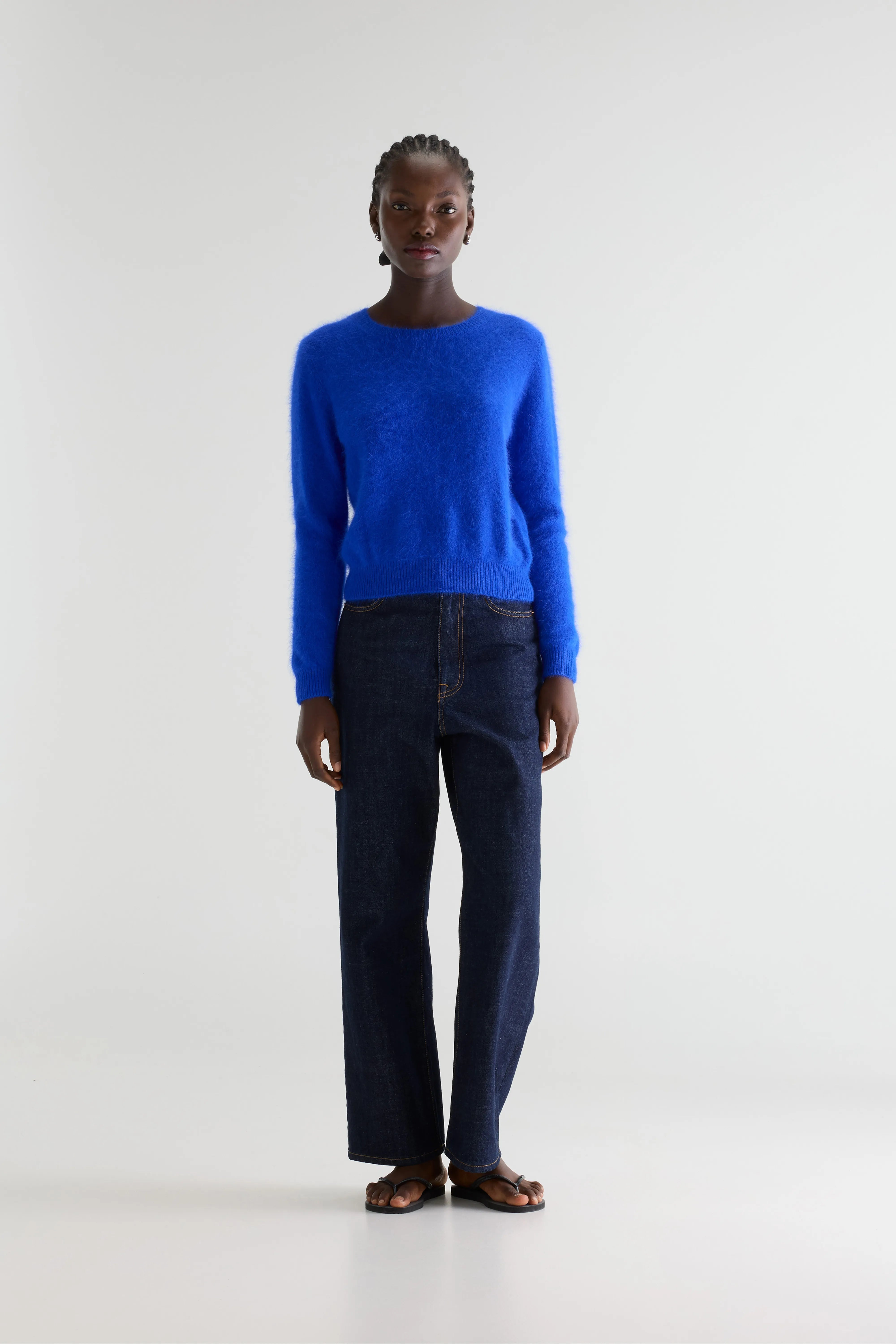 Datti angora-blend lazuli blue sweater (252 / W / LAZULI)