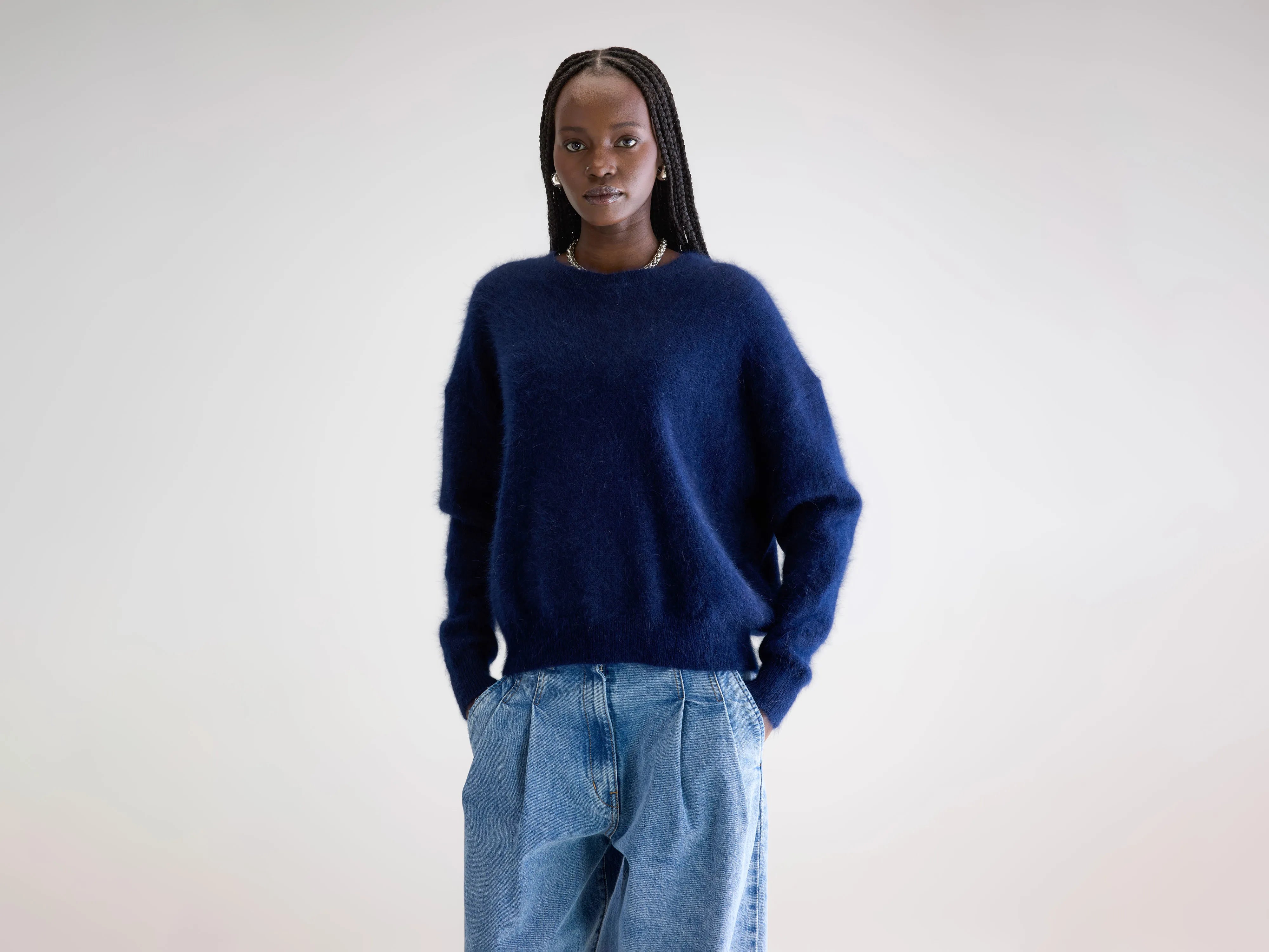 Datus trui in angoramix  (252 / W / NAVY)